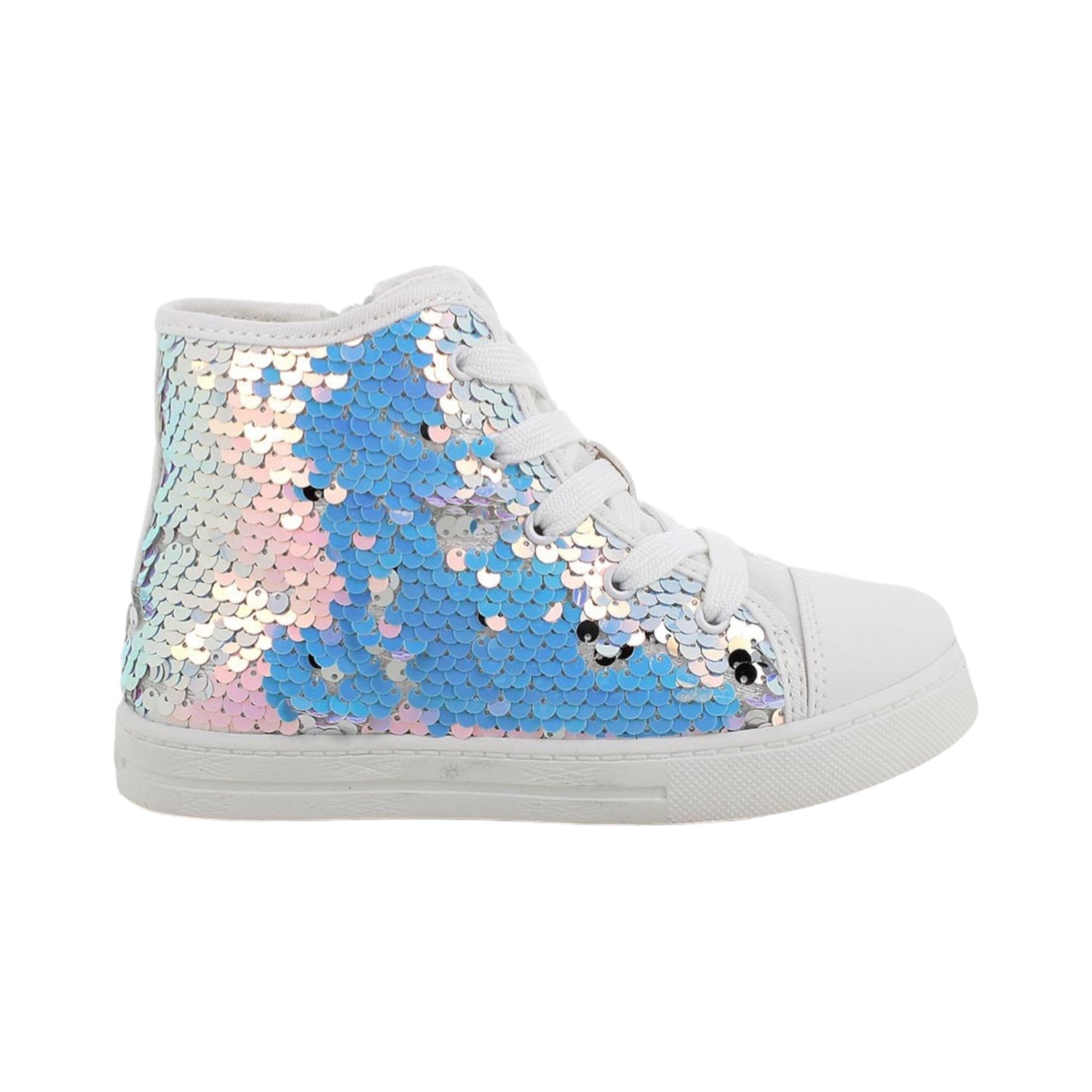 Primigi Sneakers Alta Bambina Bianca con Pailettes