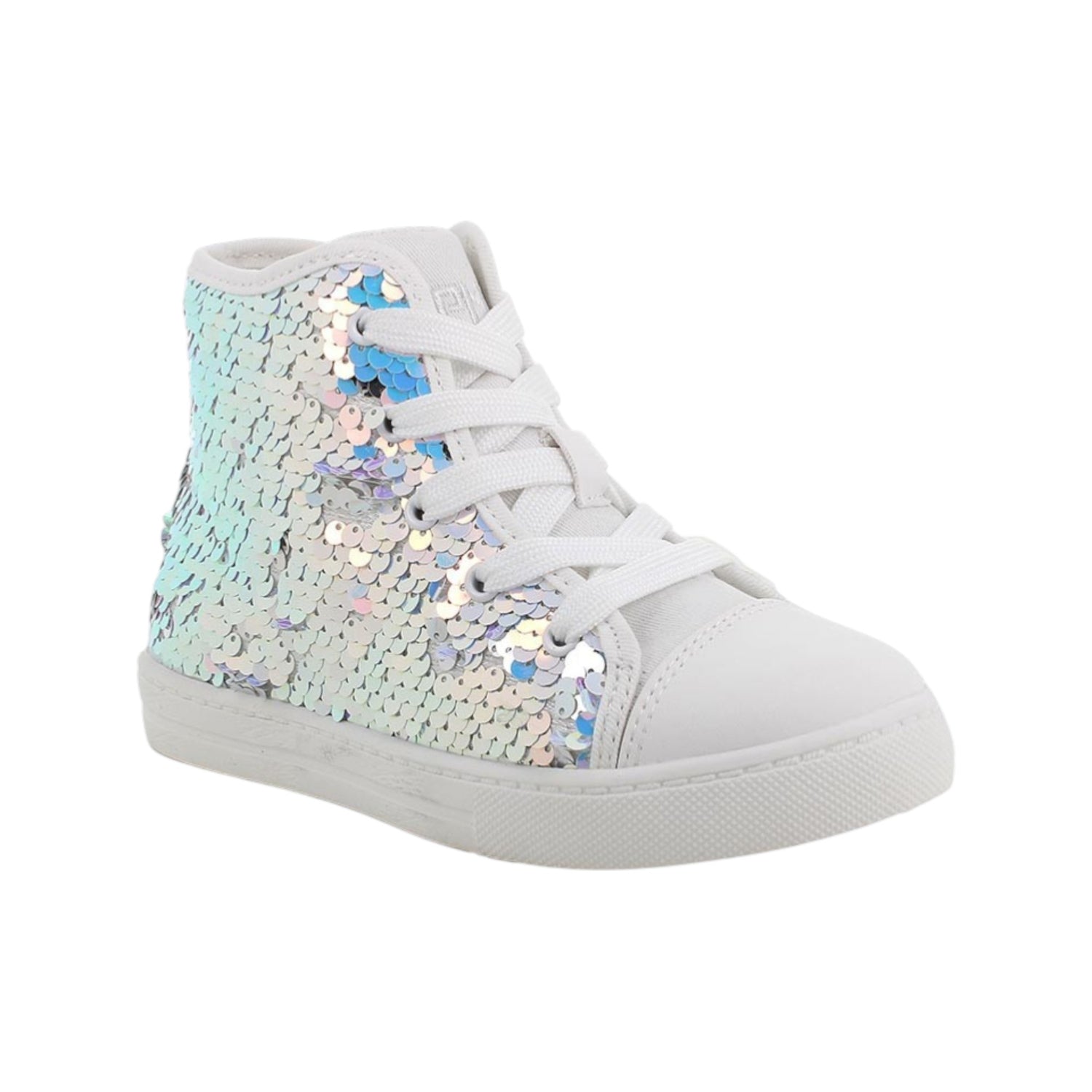 Primigi Sneakers Alta Bambina Bianca con Pailettes