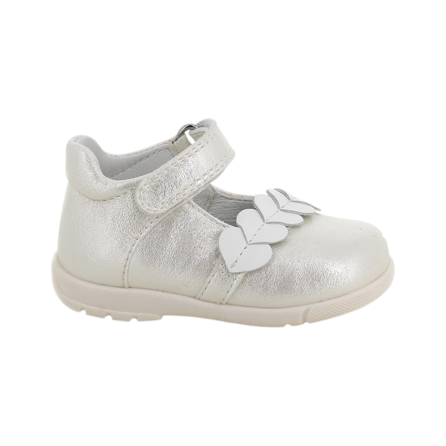 Primigi Ballerina Bambina in Pelle Bianca con Cuori