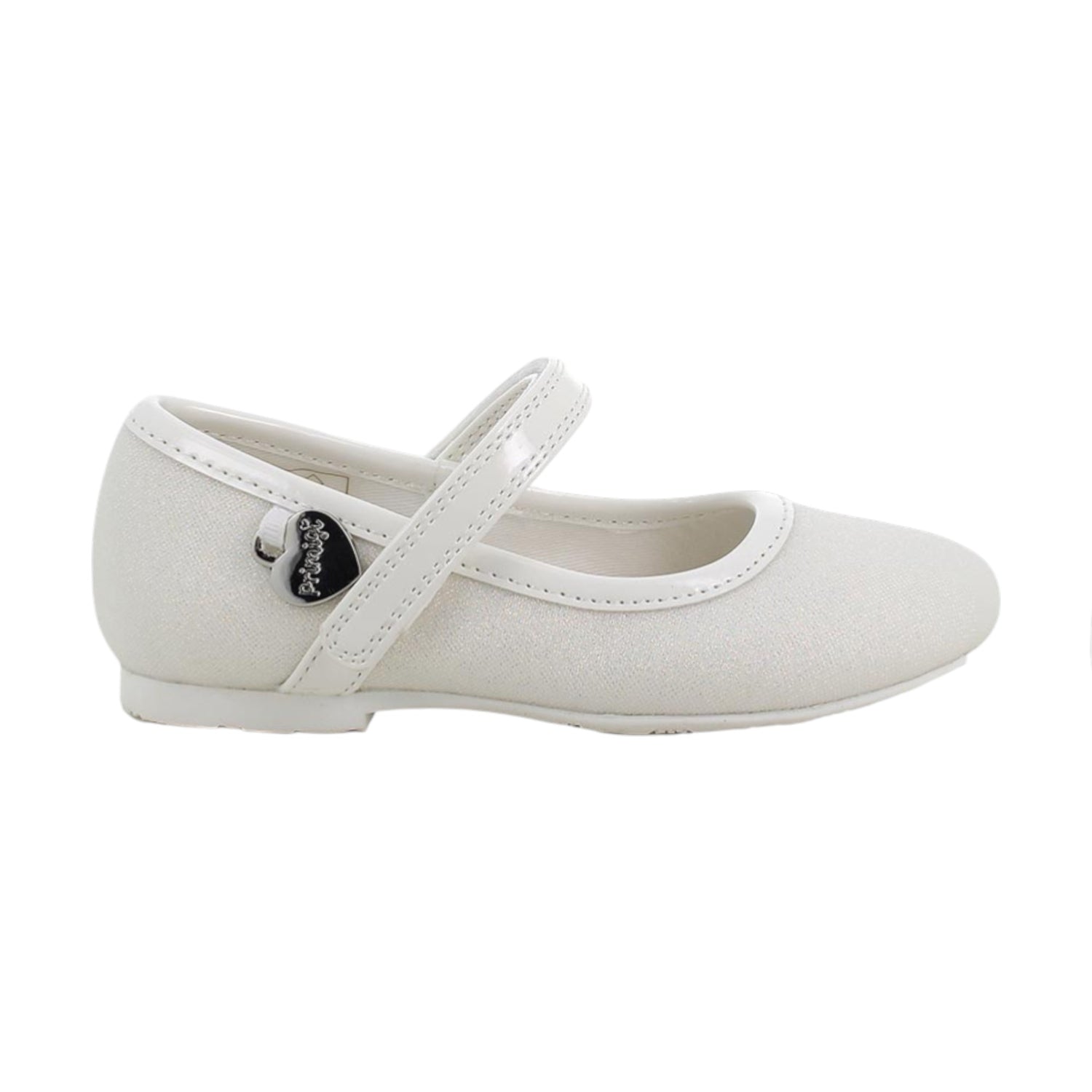 Primigi Ballerina Bambina in Tessuto Bianca con Charm Cuore