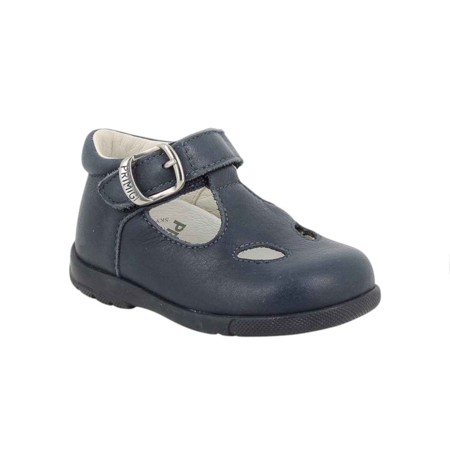 Primigi Scarpa Bambino in Pelle Blu a Occhio di Bue