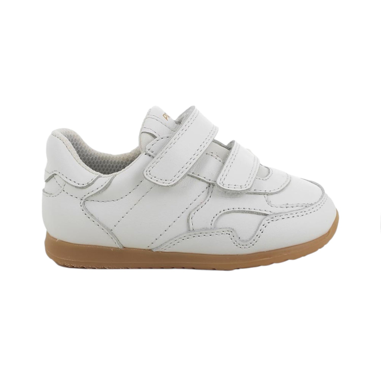 Primigi Sneakers Bambino in Pelle Bianca con Doppio Strappo Numero 25/26/27