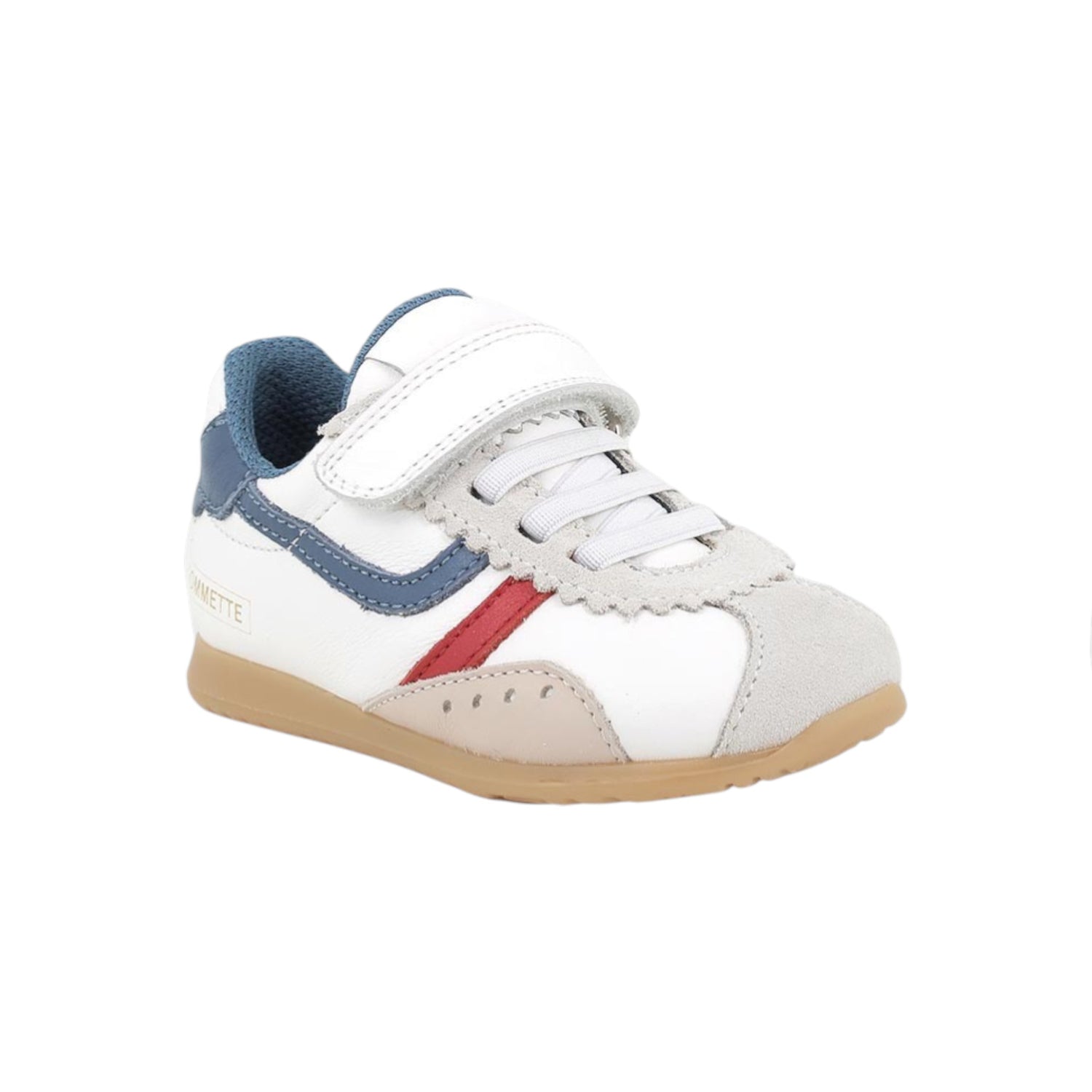 Primigi Sneakers Bambino in Pelle e Camoscio Bianco Blu Numero 25/26/27
