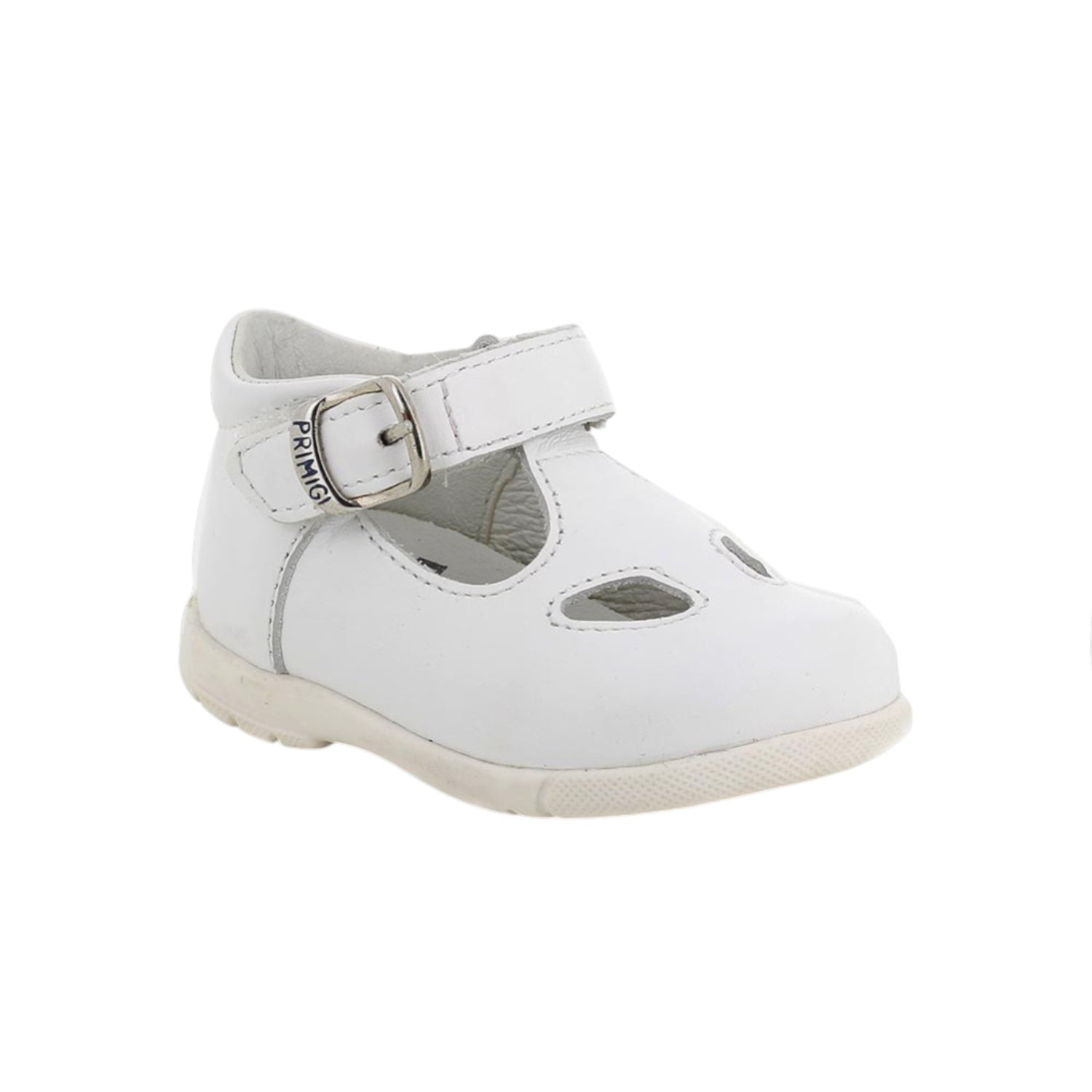 Primigi Scarpa Bambino in Pelle Bianca a Occhio di Bue