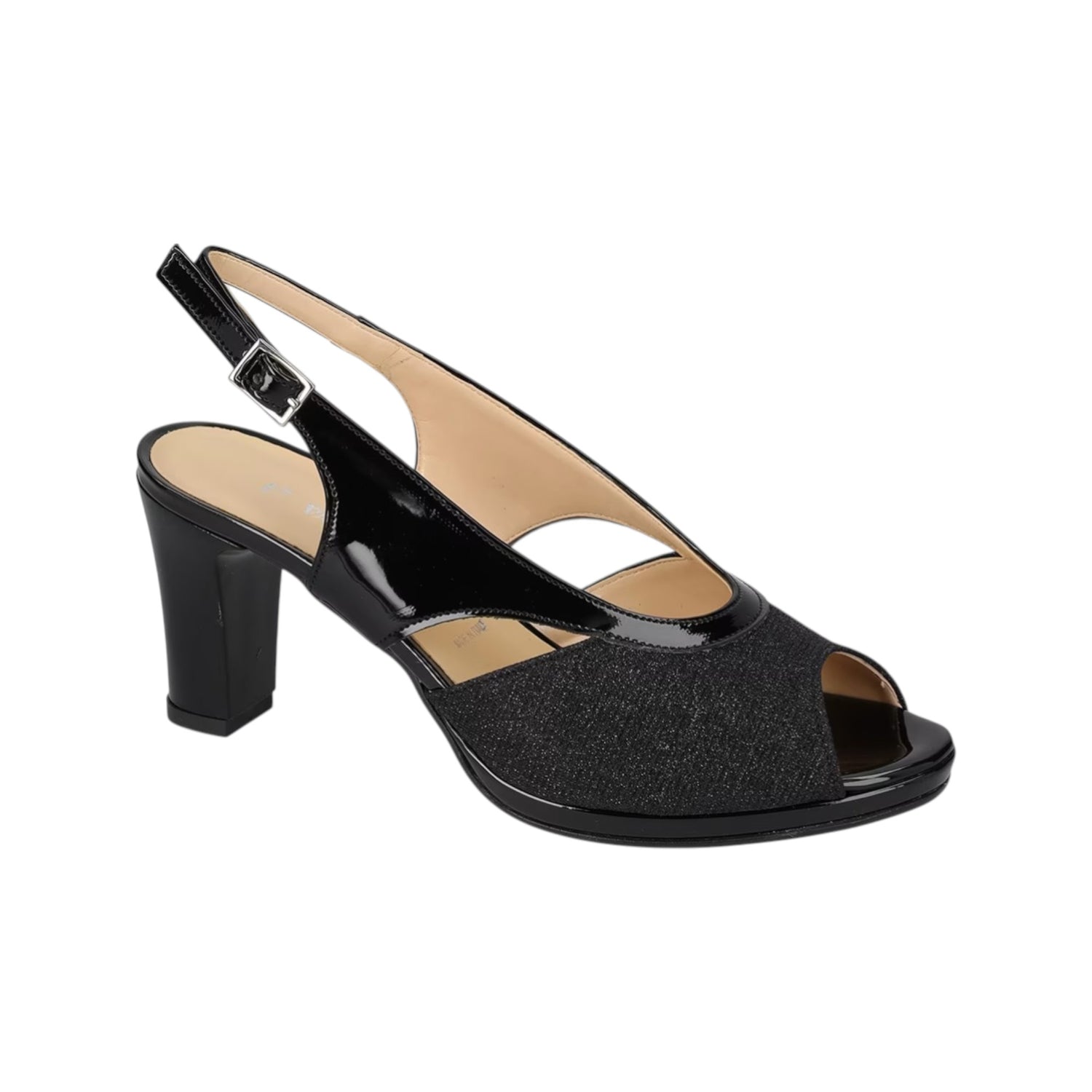 Valleverde Sandalo Donna Nero con Plateau e Tacco Alto 80mm