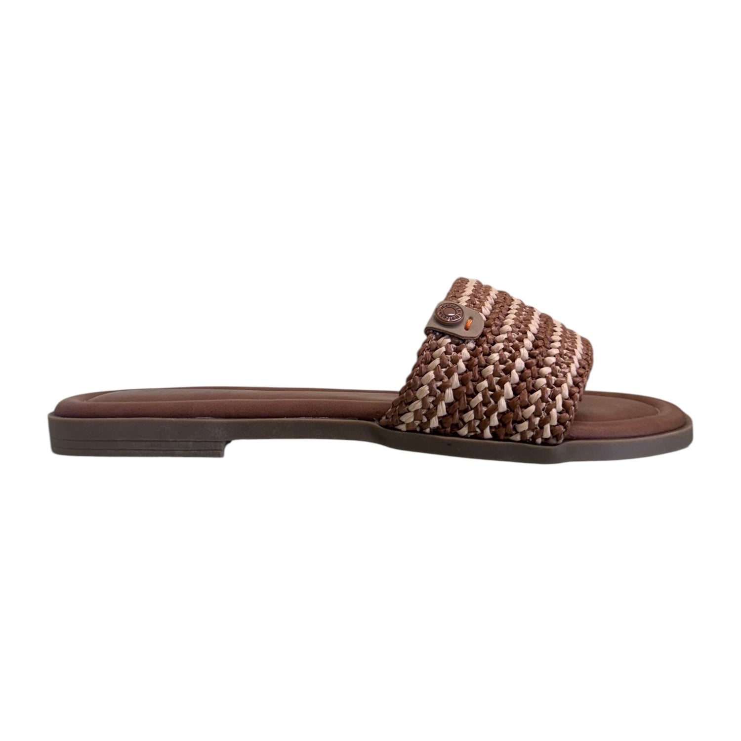 Refresh Ciabatta Donna Cammello in Raffia