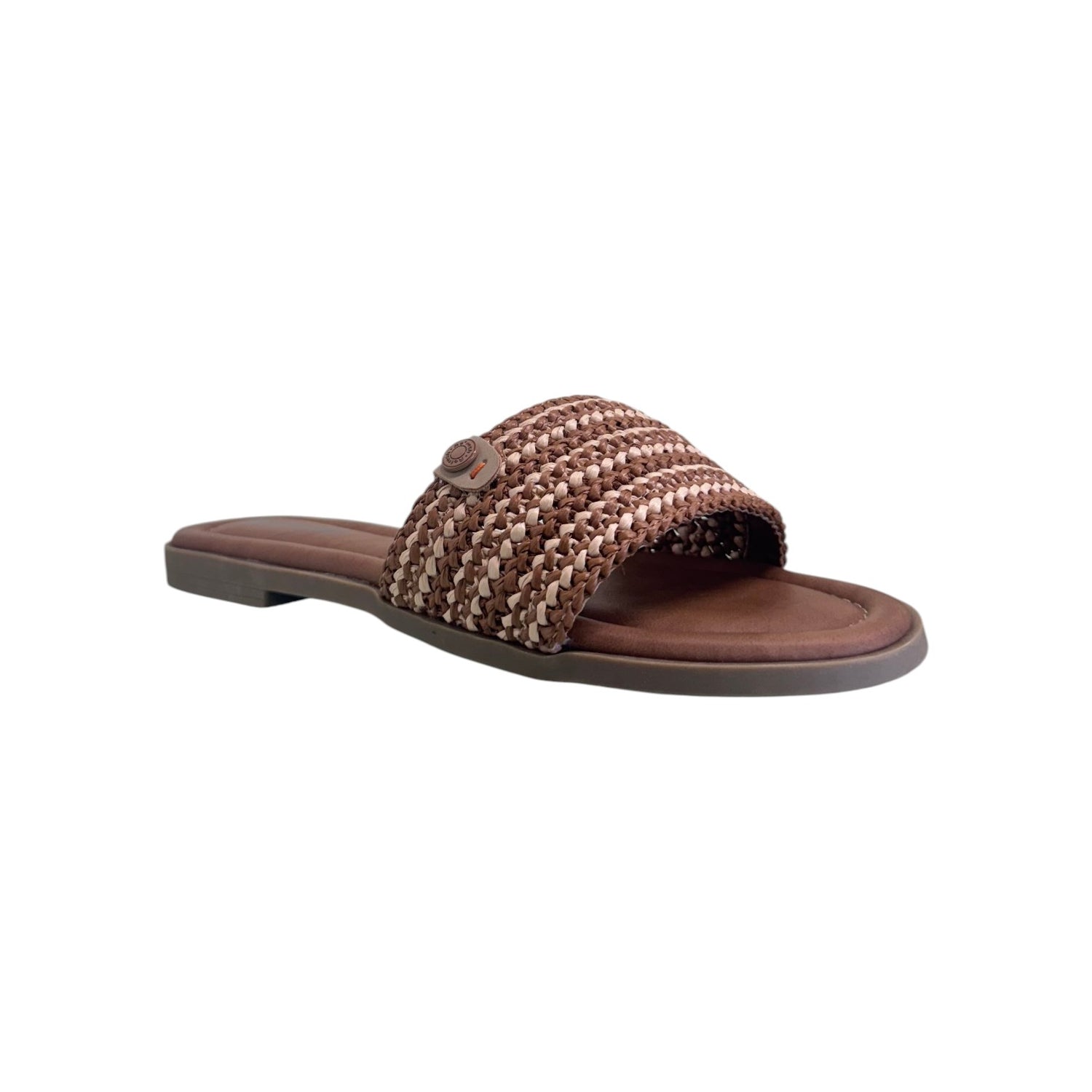 Refresh Ciabatta Donna Cammello in Raffia