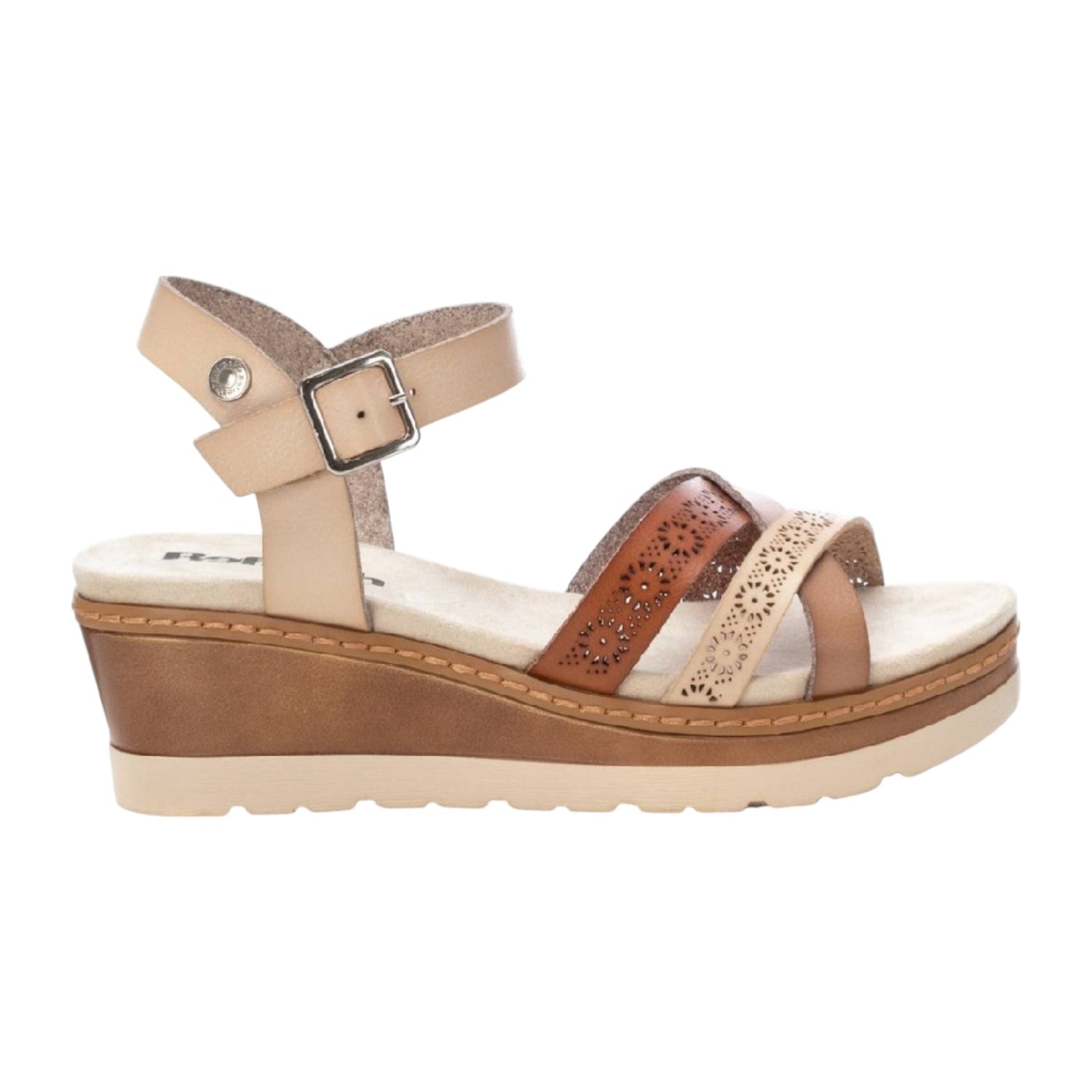 Refresh Sandalo Donna Beige con Zeppa Alta 60mm