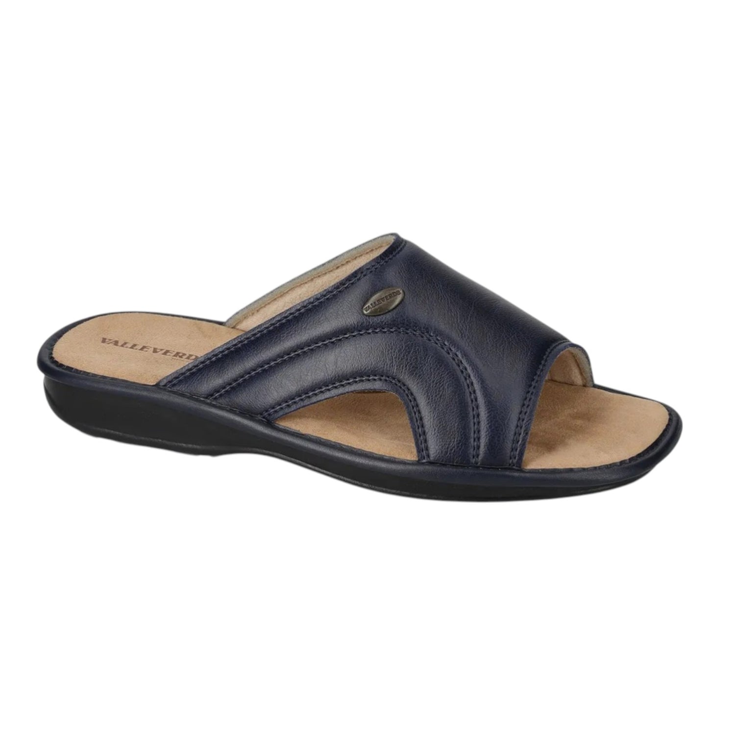 Valleverde Ciabatta Uomo in Ecopelle Blu