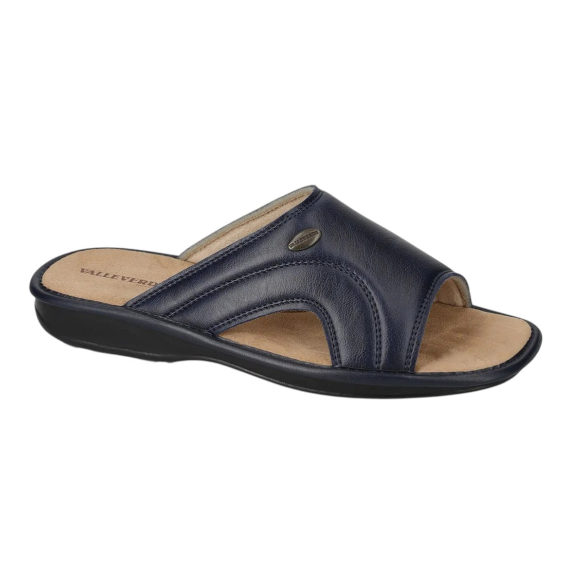 Valleverde Ciabatta Uomo in Ecopelle Blu