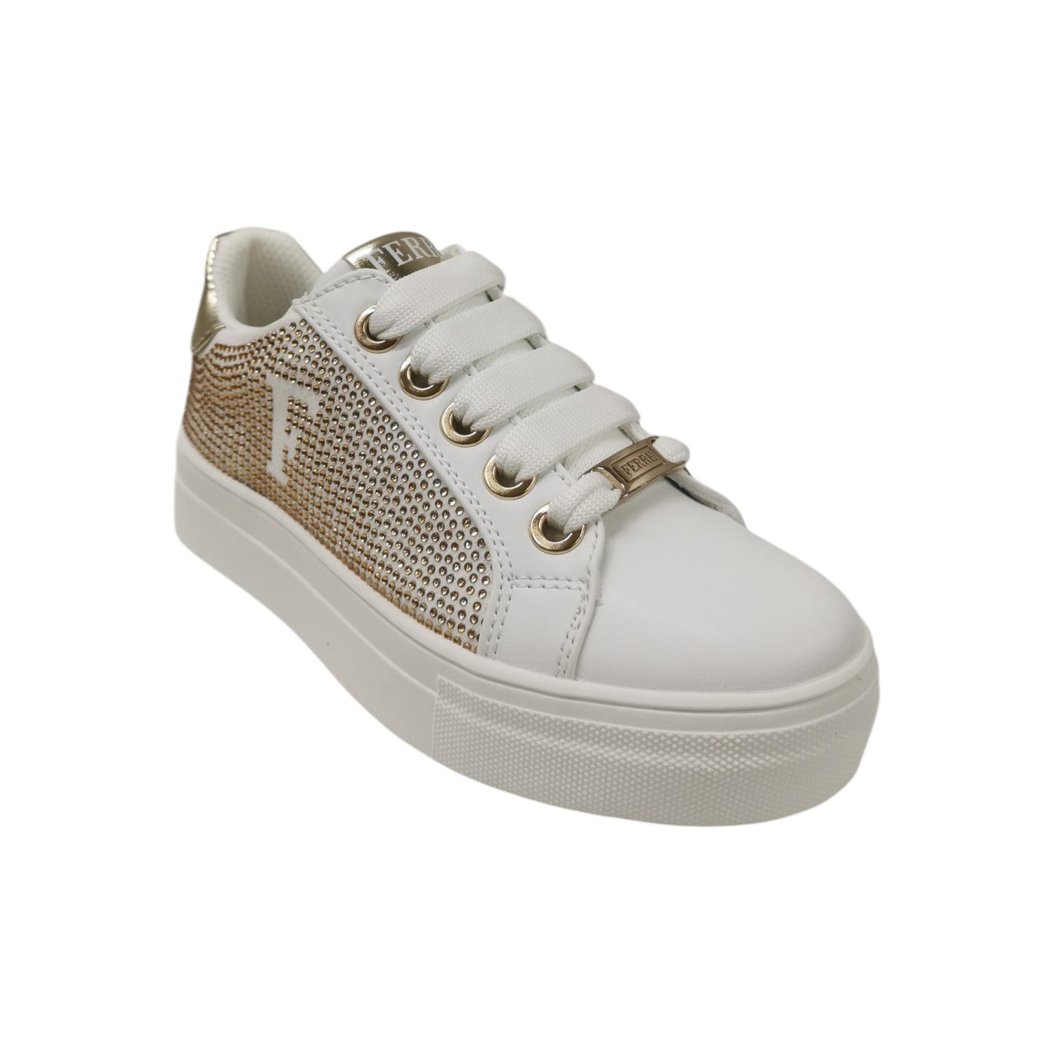 Ferrè Sneakers Bambina Bianca Oro Numero 31/32/33/34