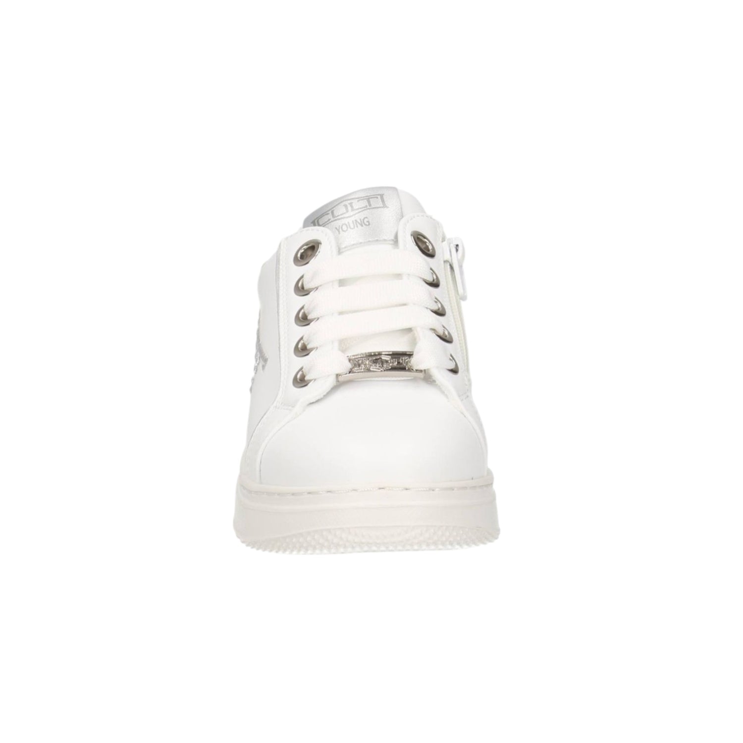 Cult Young Sneakers Bambina Bianca con Inserti Argento Numero 35/36/37/38