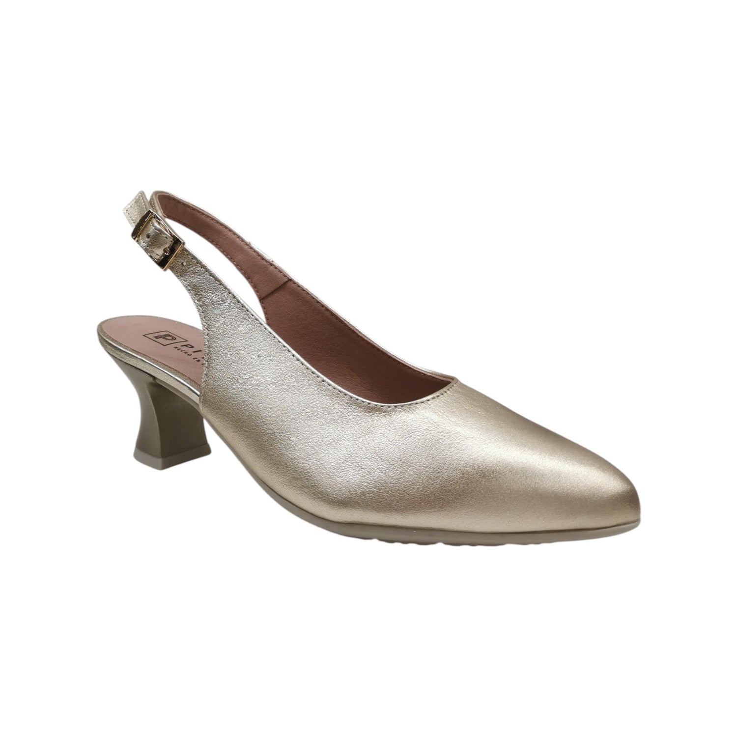 Pitillos Chanelle Donna in Pelle Oro con Tacco Alto 60mm