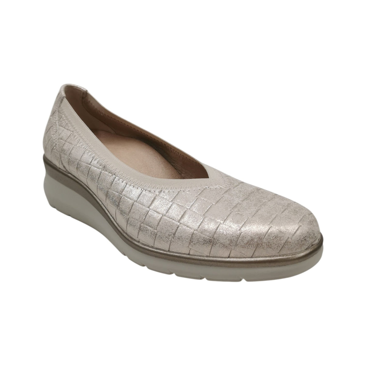 Pitillos Décolleté Donna in Pelle Oro