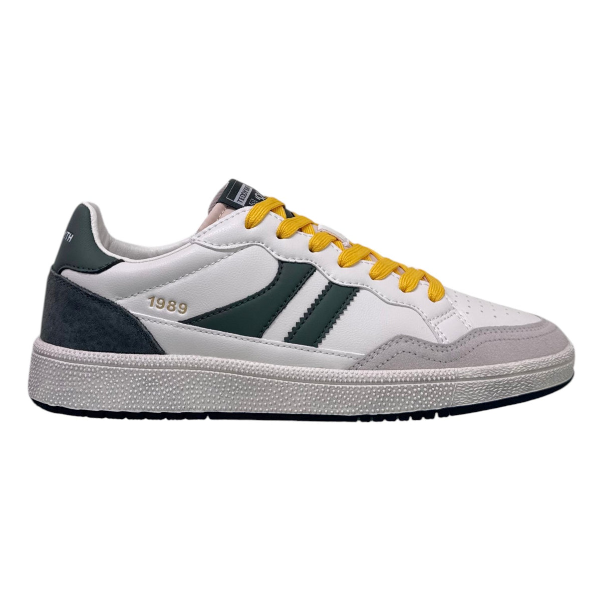 Teddy Smith Sneakers Uomo Bianca con Inserti Kaki
