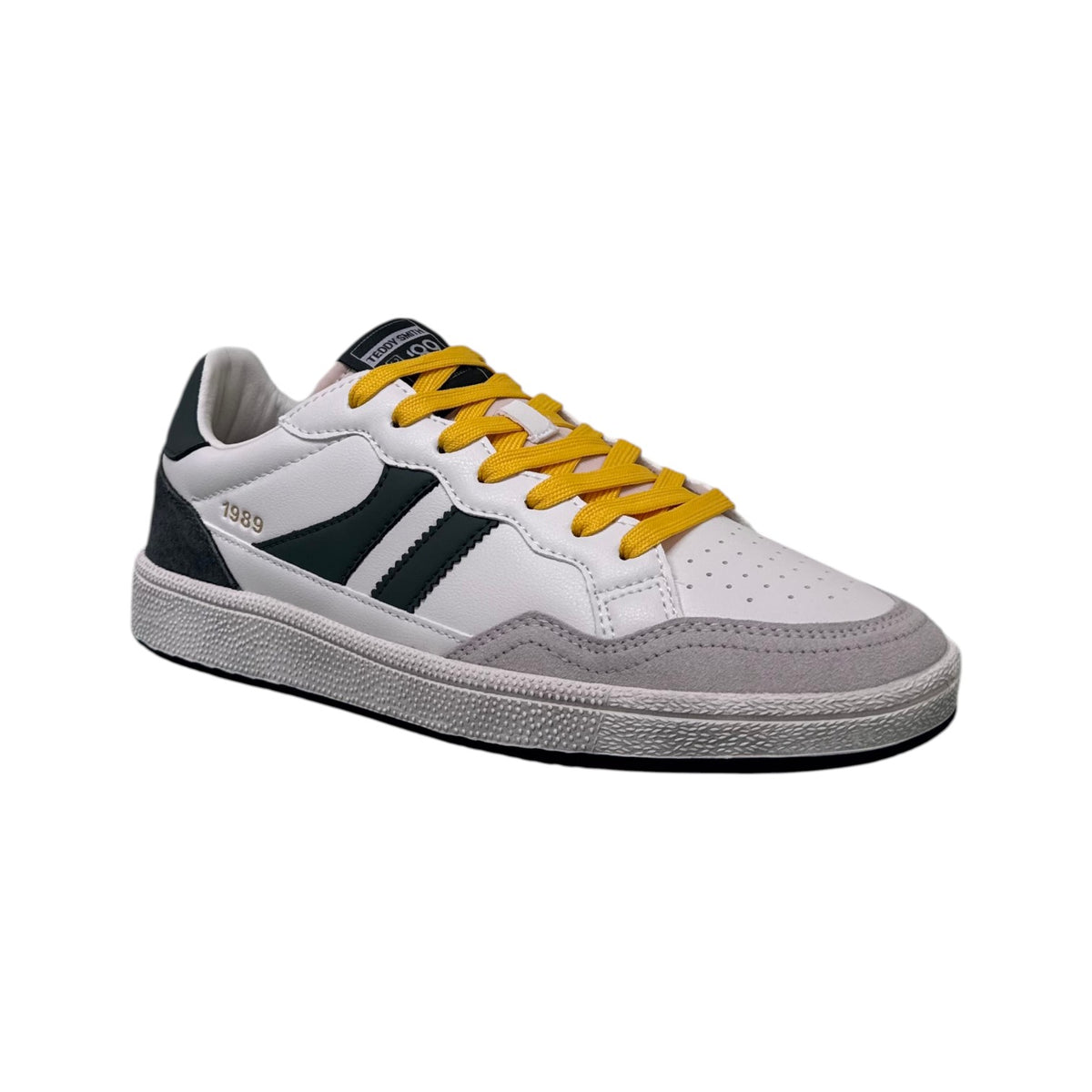 Teddy Smith Sneakers Uomo Bianca con Inserti Kaki