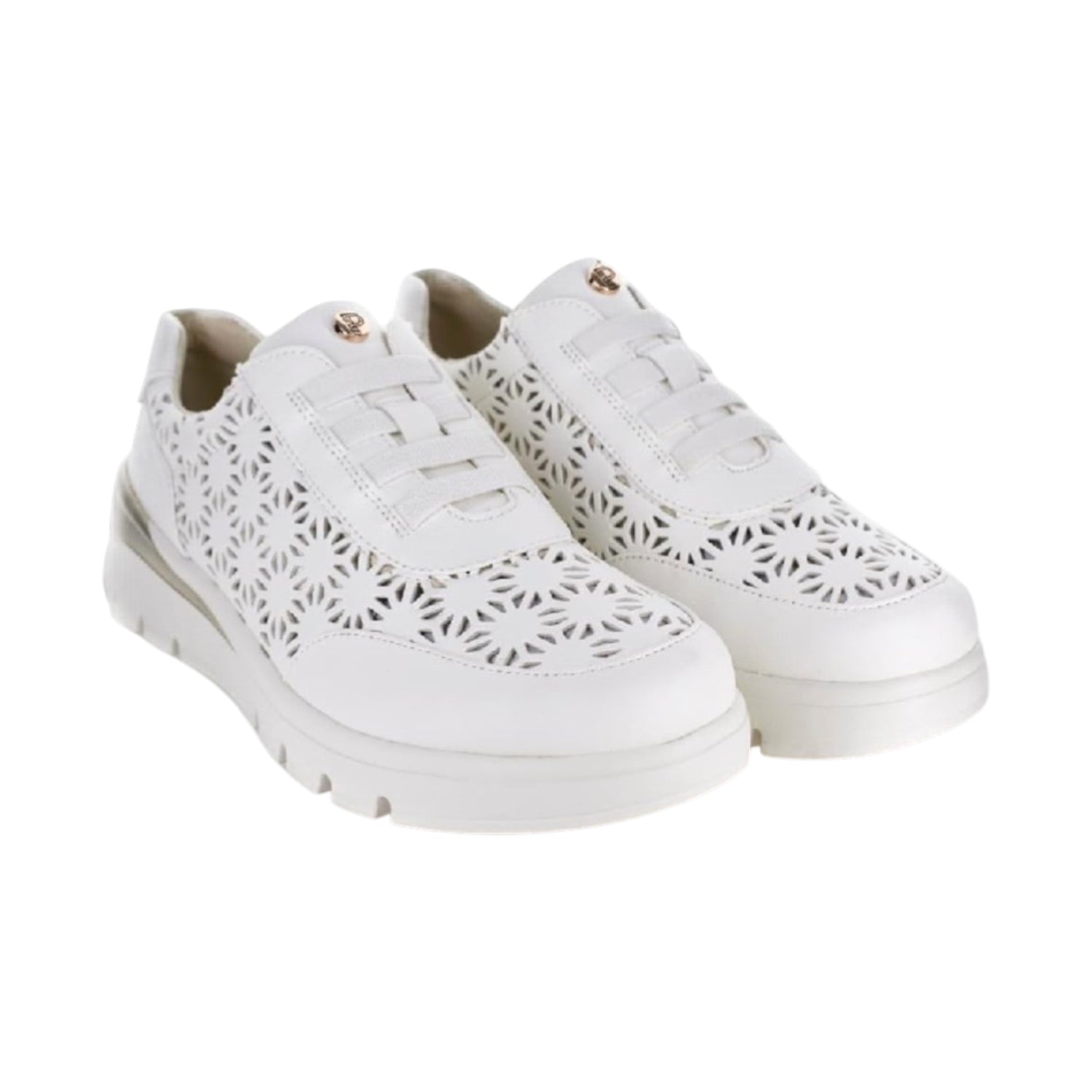 Pitillos Slip On Donna in Ecopelle Traforata Bianca