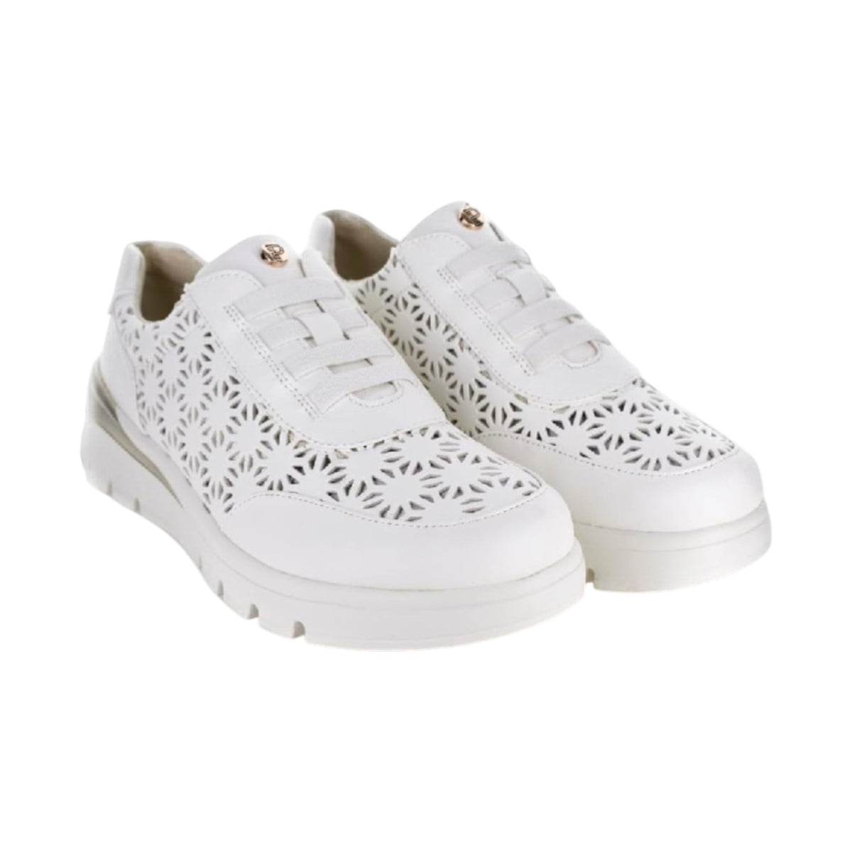 Pitillos Slip On Donna in Ecopelle Traforata Bianca