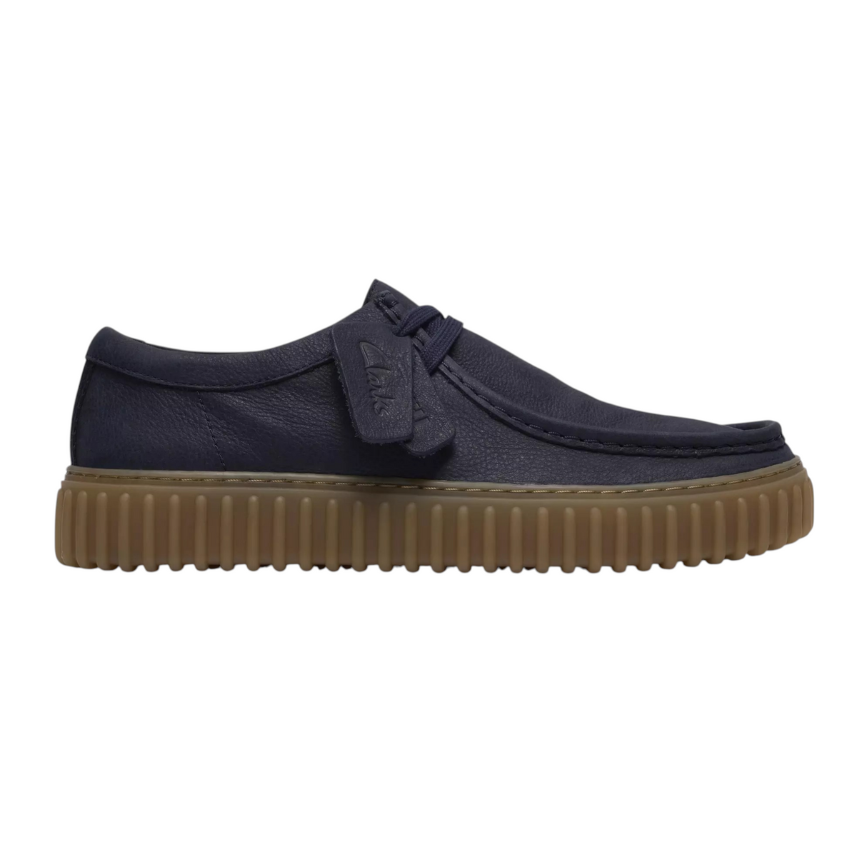 Clarks Torhill Lo Allacciato Uomo in Pelle Blu