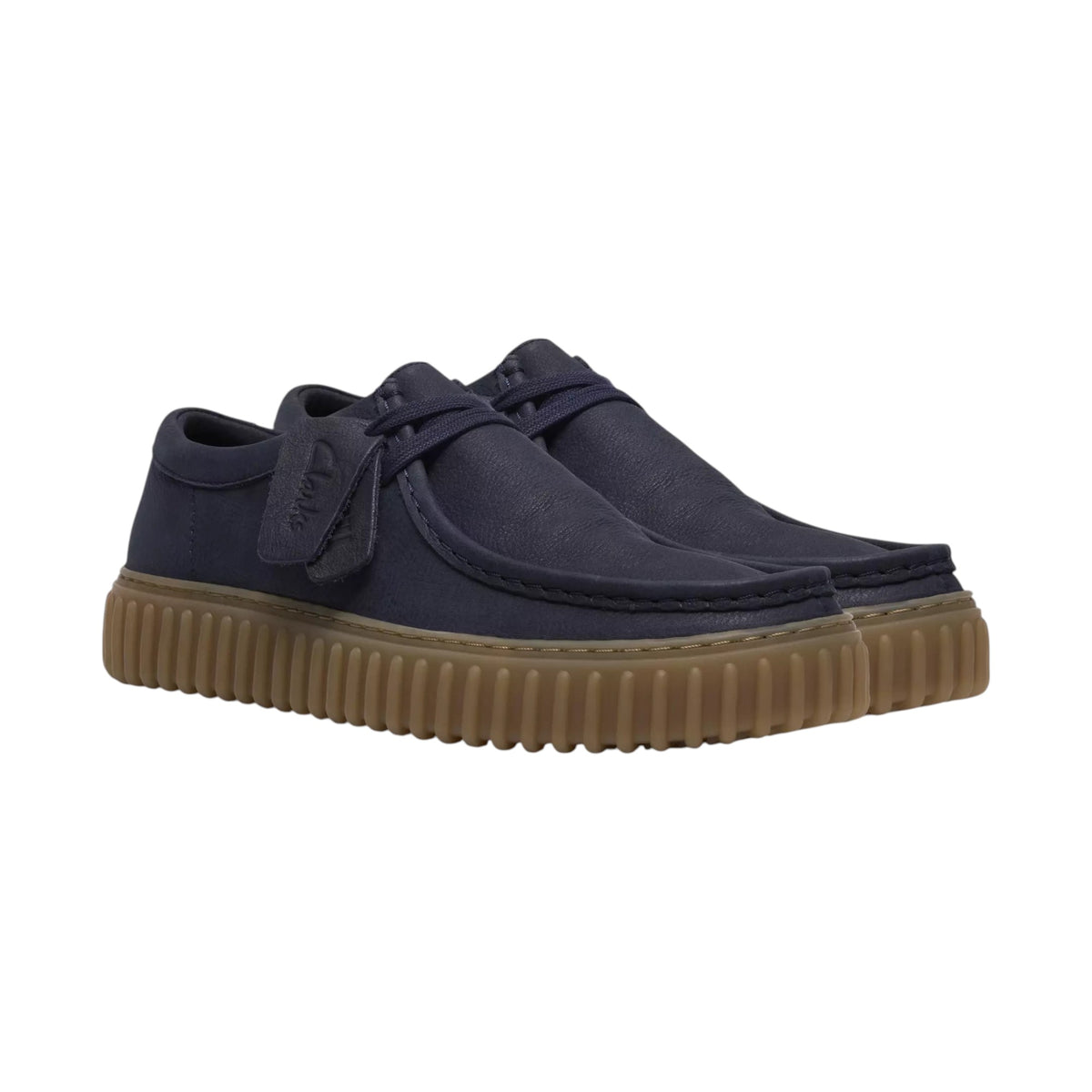 Clarks Torhill Lo Allacciato Uomo in Pelle Blu