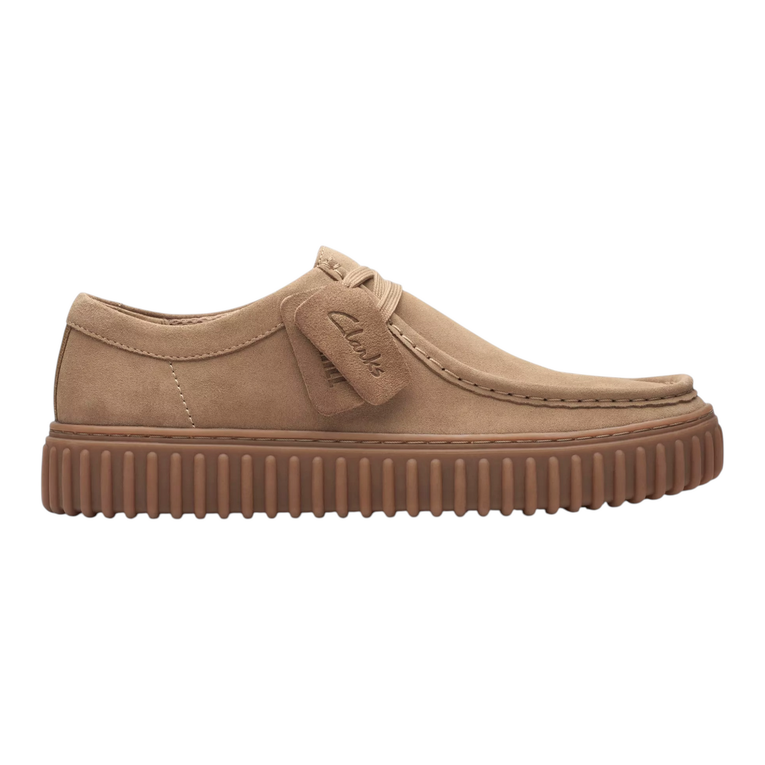 Clarks Torhill Lo Allacciato Uomo in Camoscio Sabbia