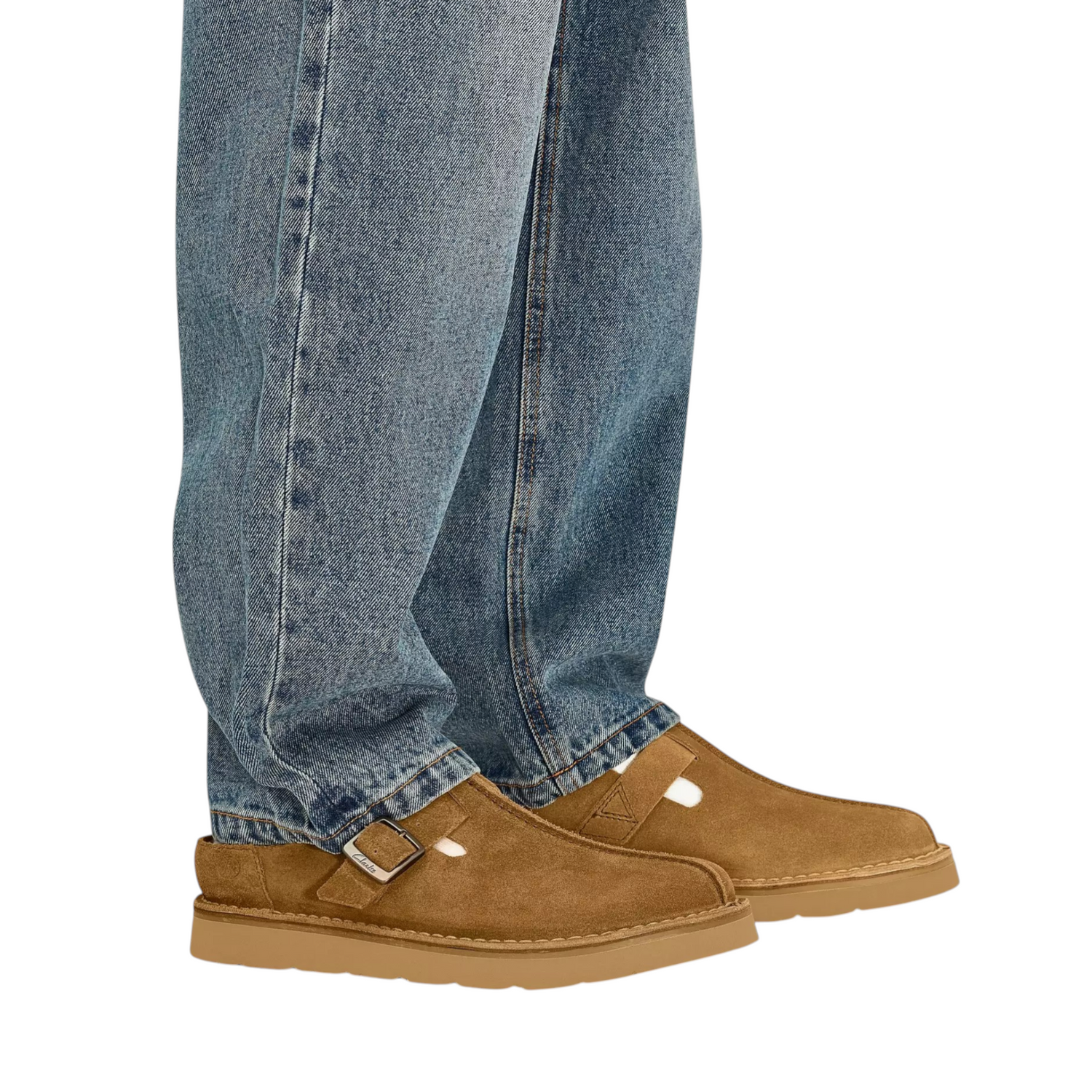 Clarks Solsbury Mule Sabot Uomo in Pelle Scamosciata Cuoio