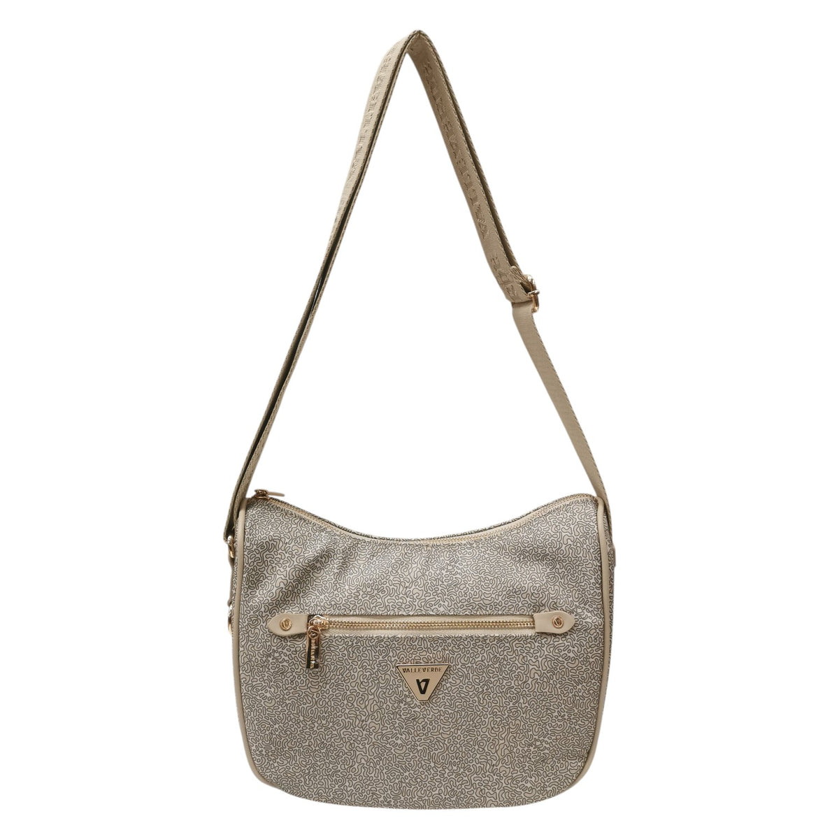 Valleverde Borsa a Spalla Donna in Tessuto Beige