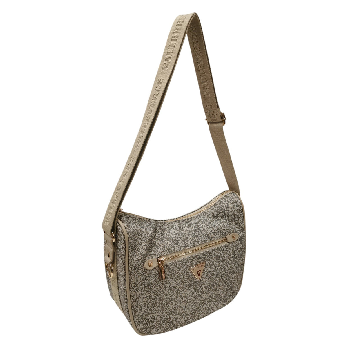 Valleverde Borsa a Spalla Donna in Tessuto Beige