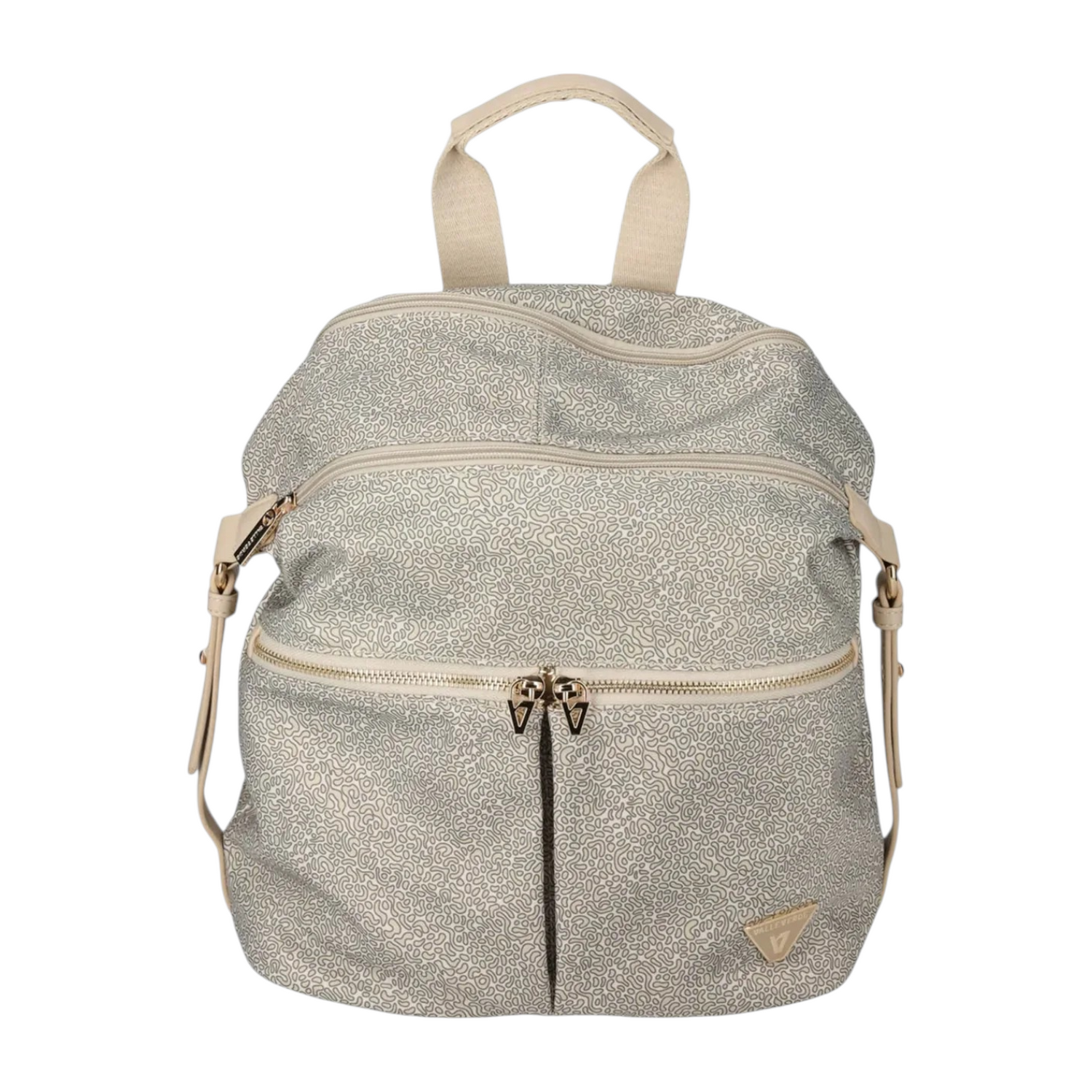 Valleverde Zaino Donna in Tessuto Beige con Tashe Frontali