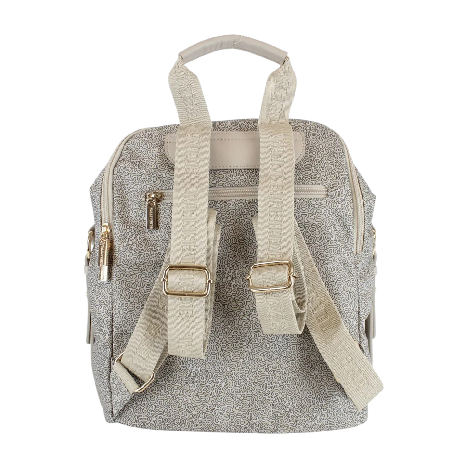 Valleverde Zaino Donna in Tessuto Beige con Tashe Frontali