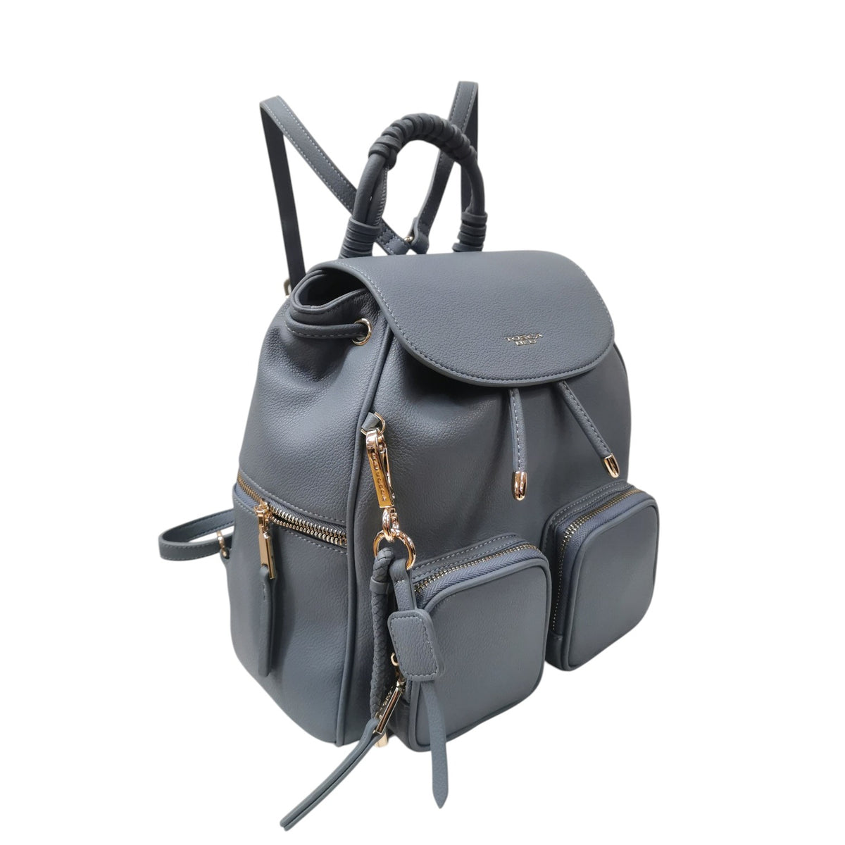 Tosca Blu Zaino Donna in Pelle Avio Tokyo con Tasche Esterne