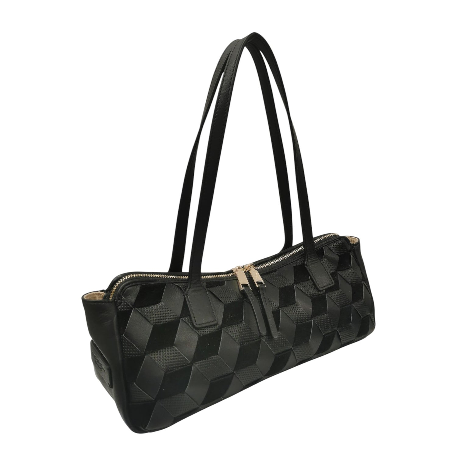 Tosca Blu Borsa a Mano Donna Susan in Pelle e Camoscio Nera