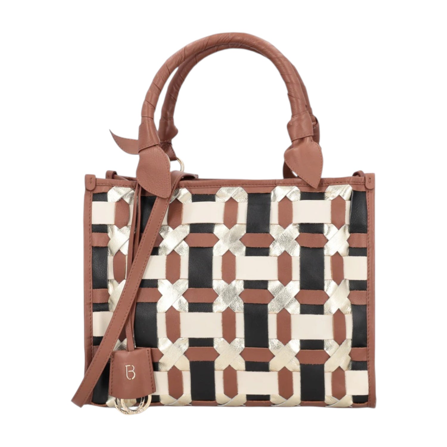 Tosca Blu Borsa a Mano Donna Miami Intrecciata Cuoio