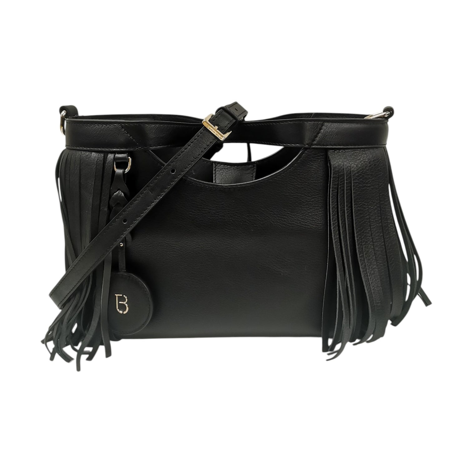 Tosca Blu Borsa a Mano Donna Portofino Nera con Frange