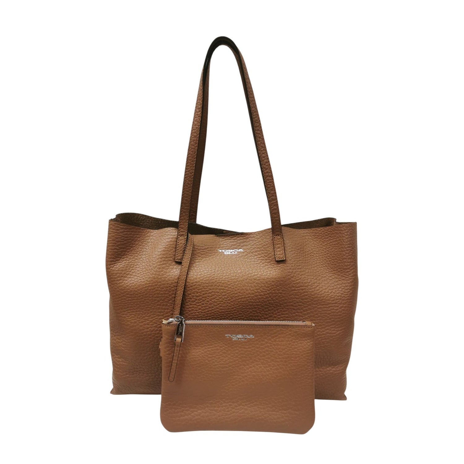 Tosca Blu Shopper Donna in Pelle Biscotto con Pochette