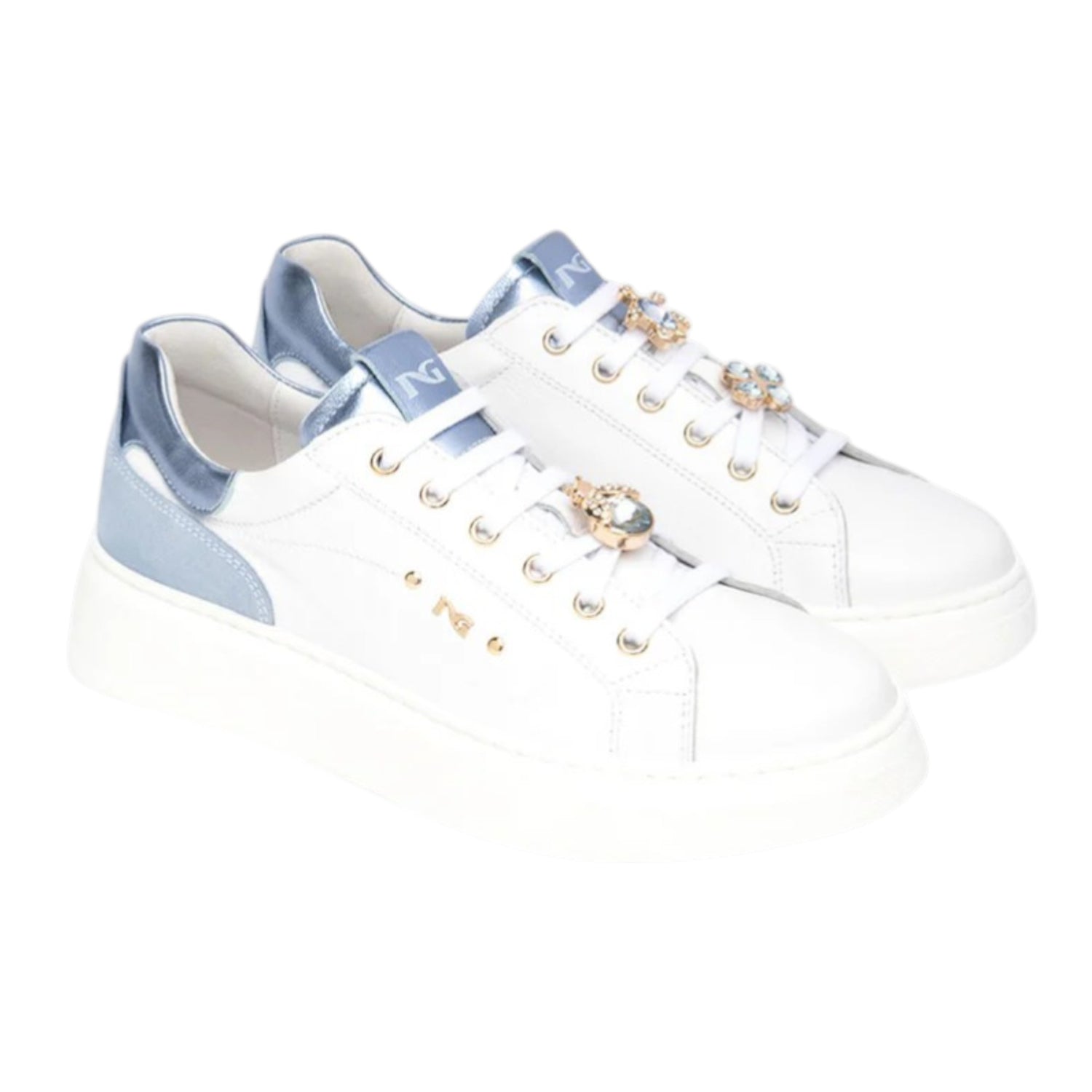 Nero Giardini Sneakers Donna Bianco Fiordaliso con Accessorio