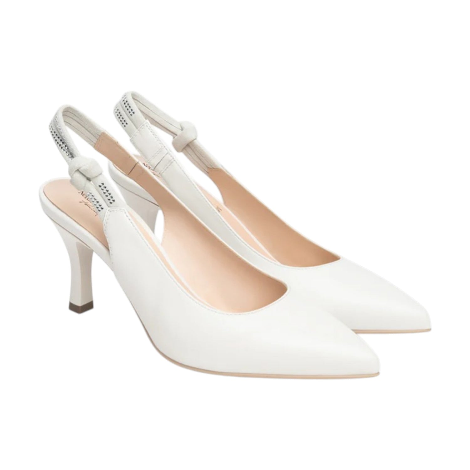 Nero Giardini Chanelle Donna in Pelle Bianca con Tacco Alto 80mm