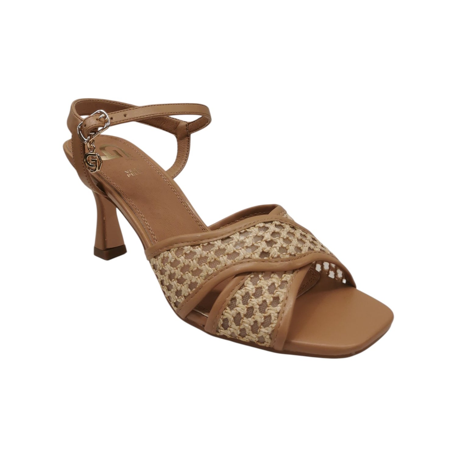 Gold&Gold Sandalo Donna Nudo Intrecciato con Tacco Alto 80mm