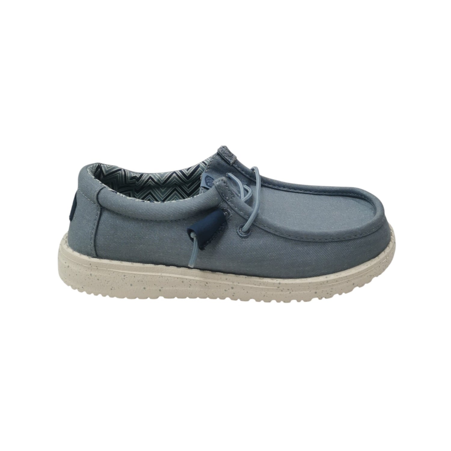 Hey Dude Wally Y Stretch Canvas Slip On Bambino in Tessuto Denim