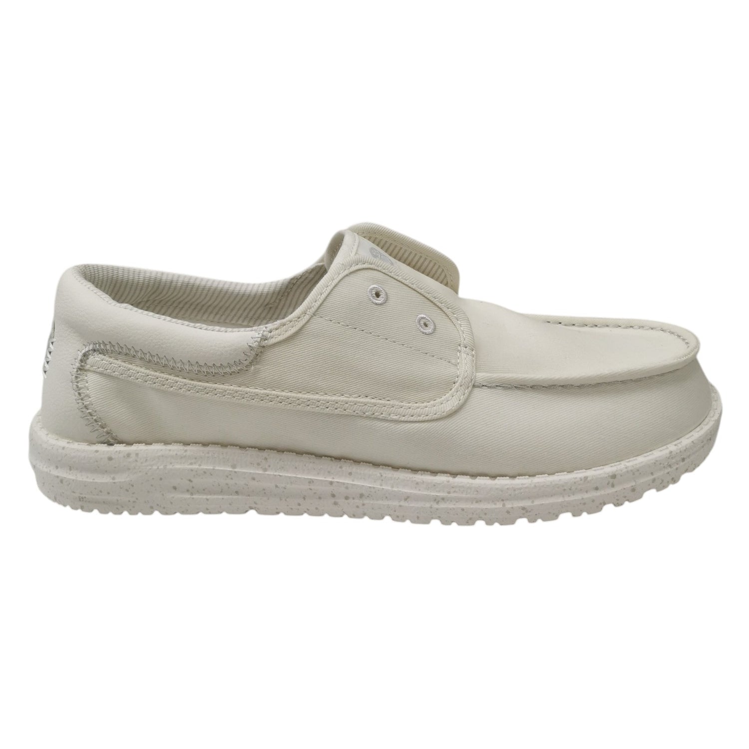 Hey Dude Wally Cru Stretch Canvas Slip On Uomo Bianco