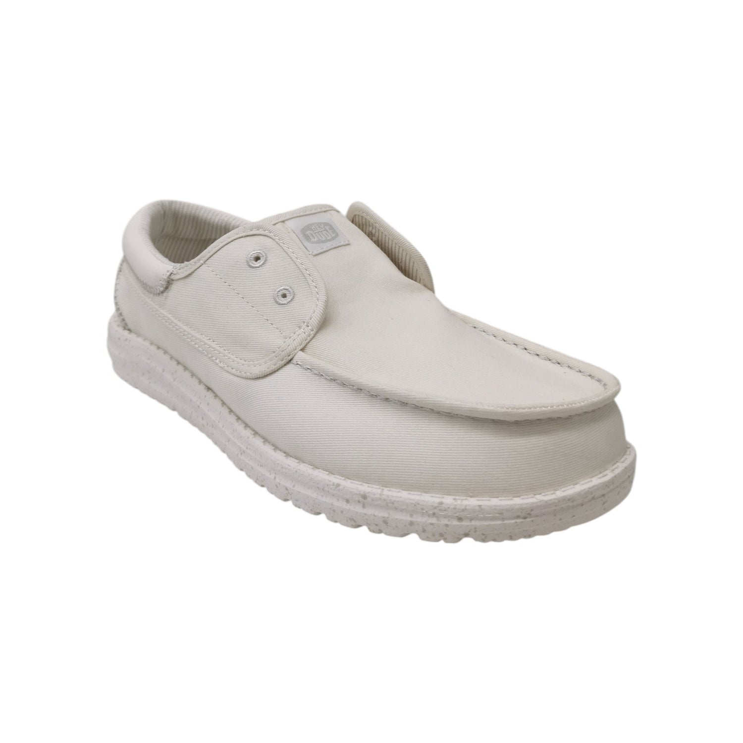 Hey Dude Wally Cru Stretch Canvas Slip On Uomo Bianco