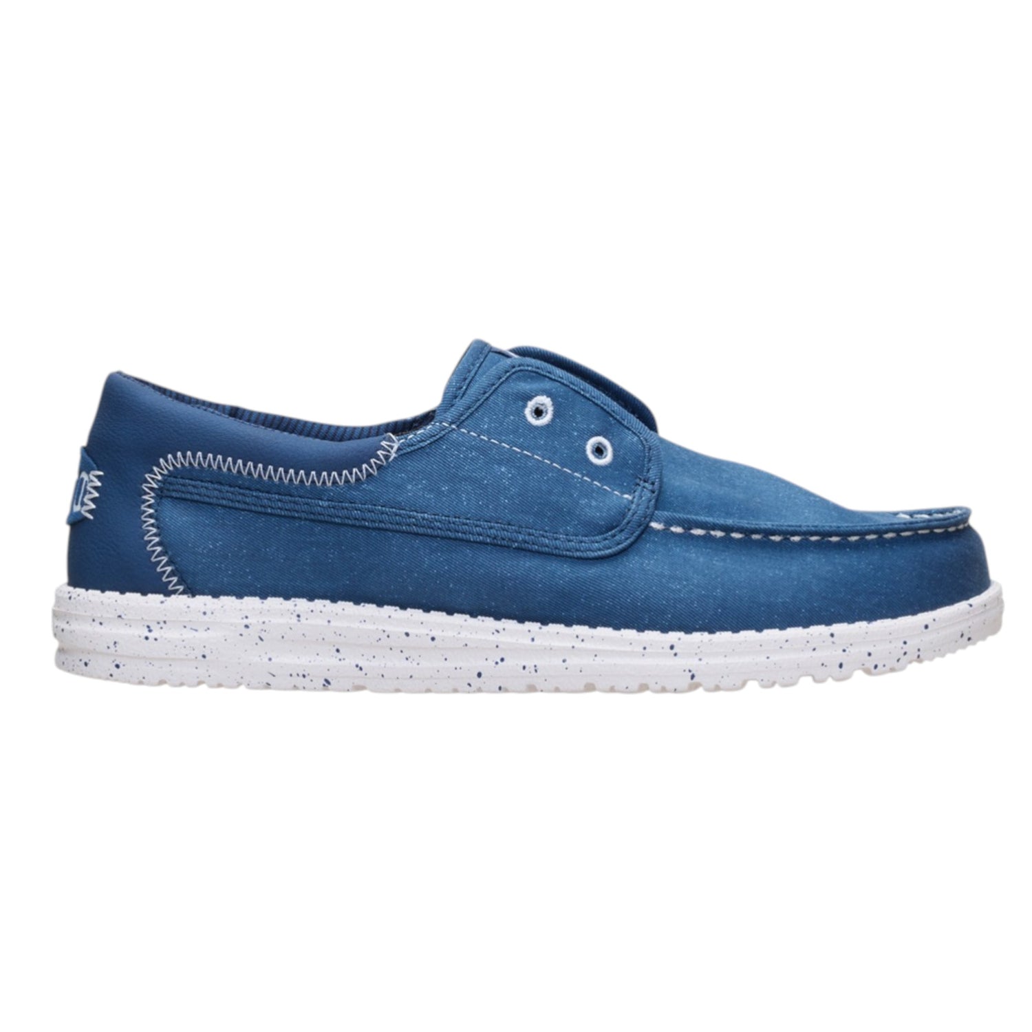 Hey Dude Wally Cru Stretch Canvas Slip On Uomo Blu