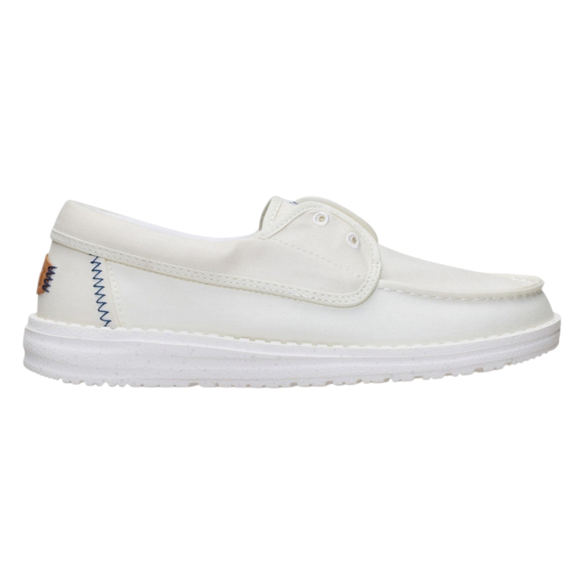 Hey Dude Wendy Cru Stretch Canvas Slip On Donna Bianco Neve