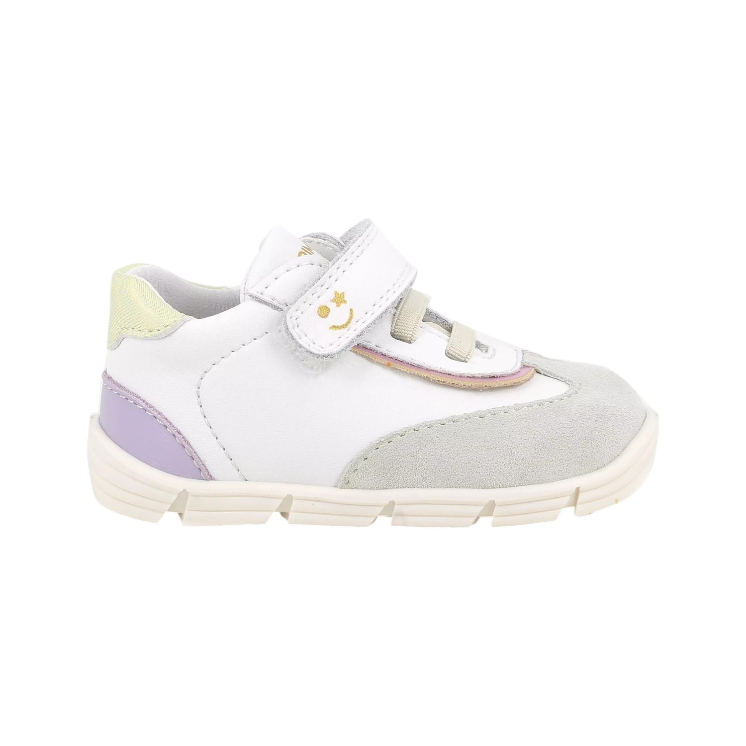 Primigi Sneakers Bambina in Pelle e Camoscio Bianca Lilla
