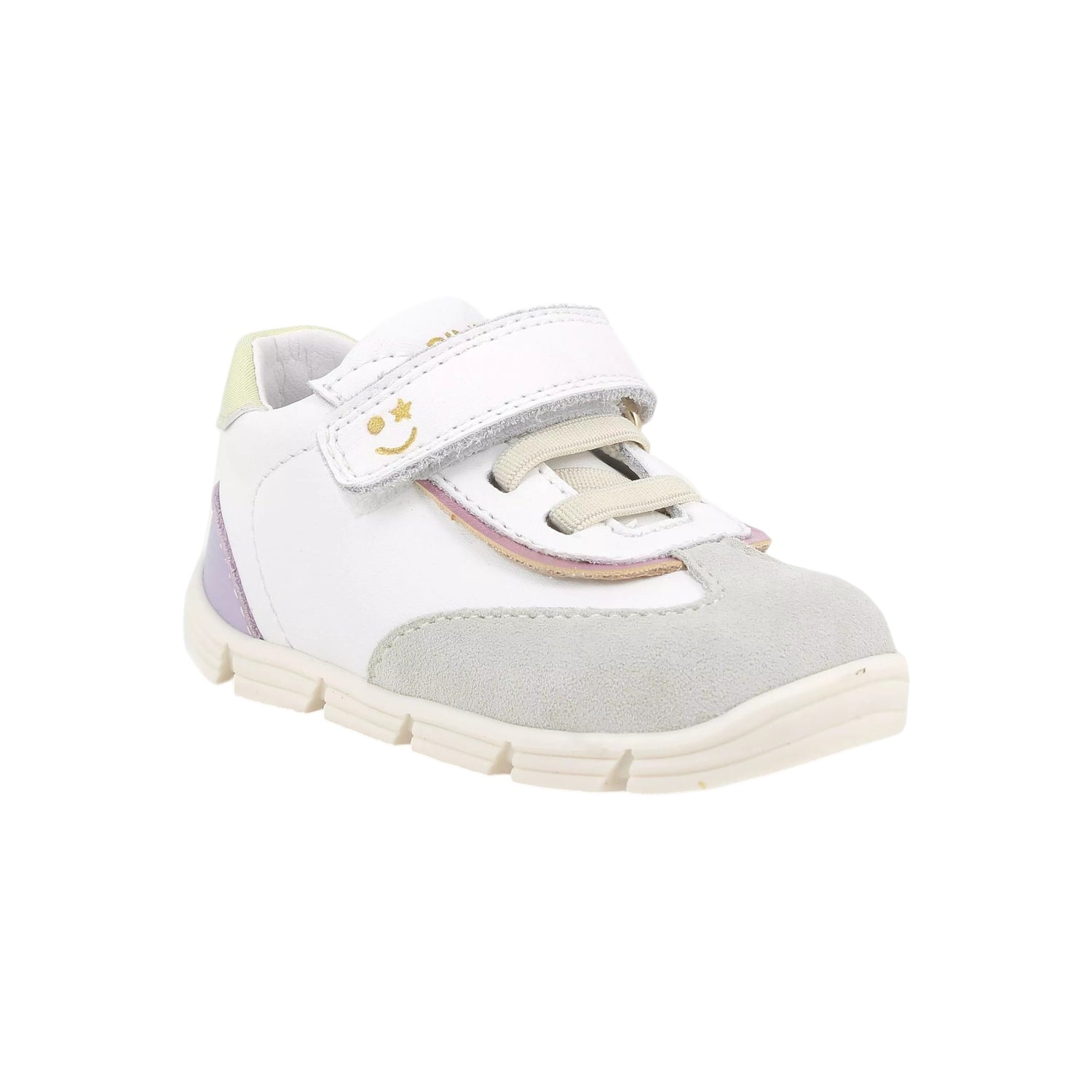 Primigi Sneakers Bambina in Pelle e Camoscio Bianca Lilla