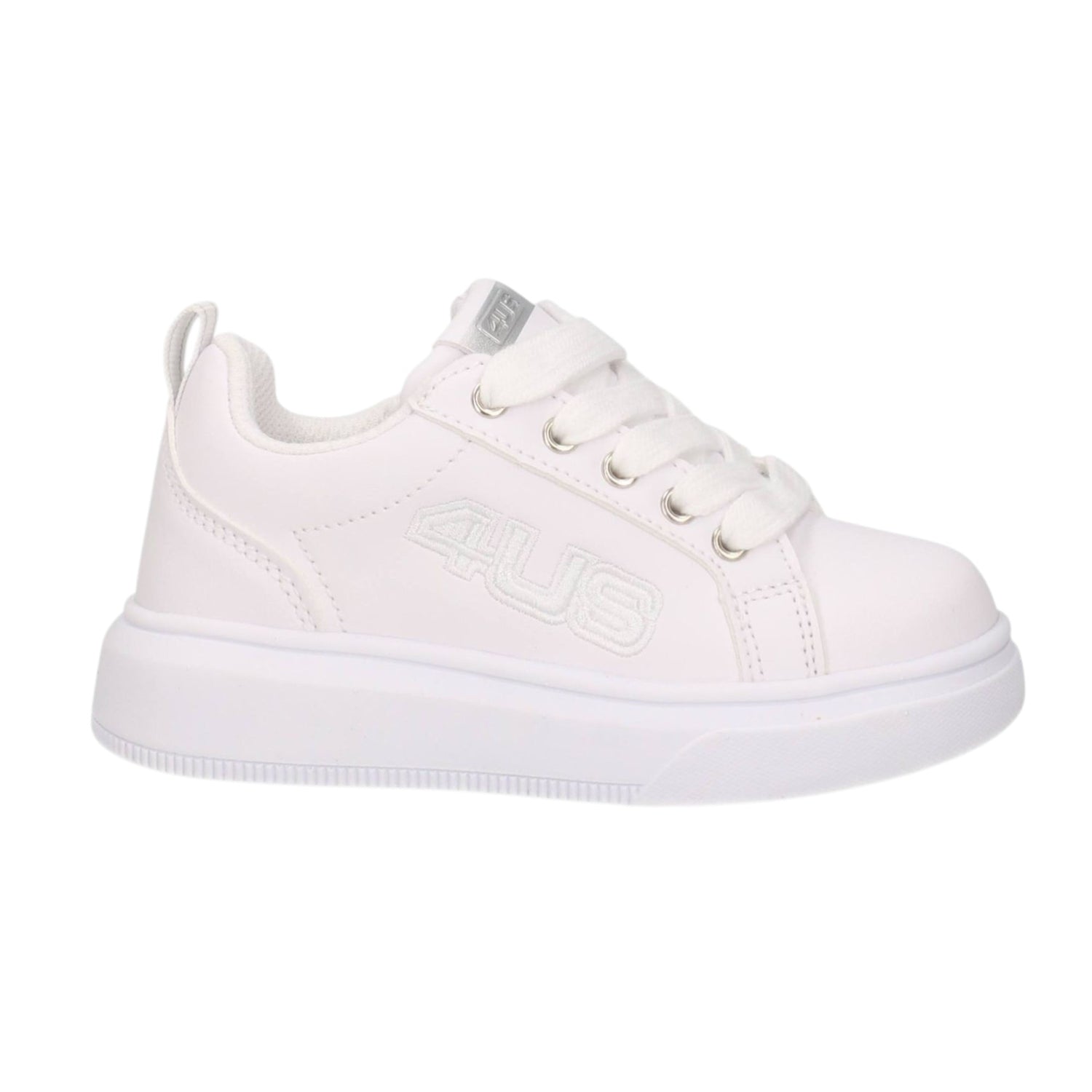 4Us Sneakers Bambino in Ecopelle Bianca