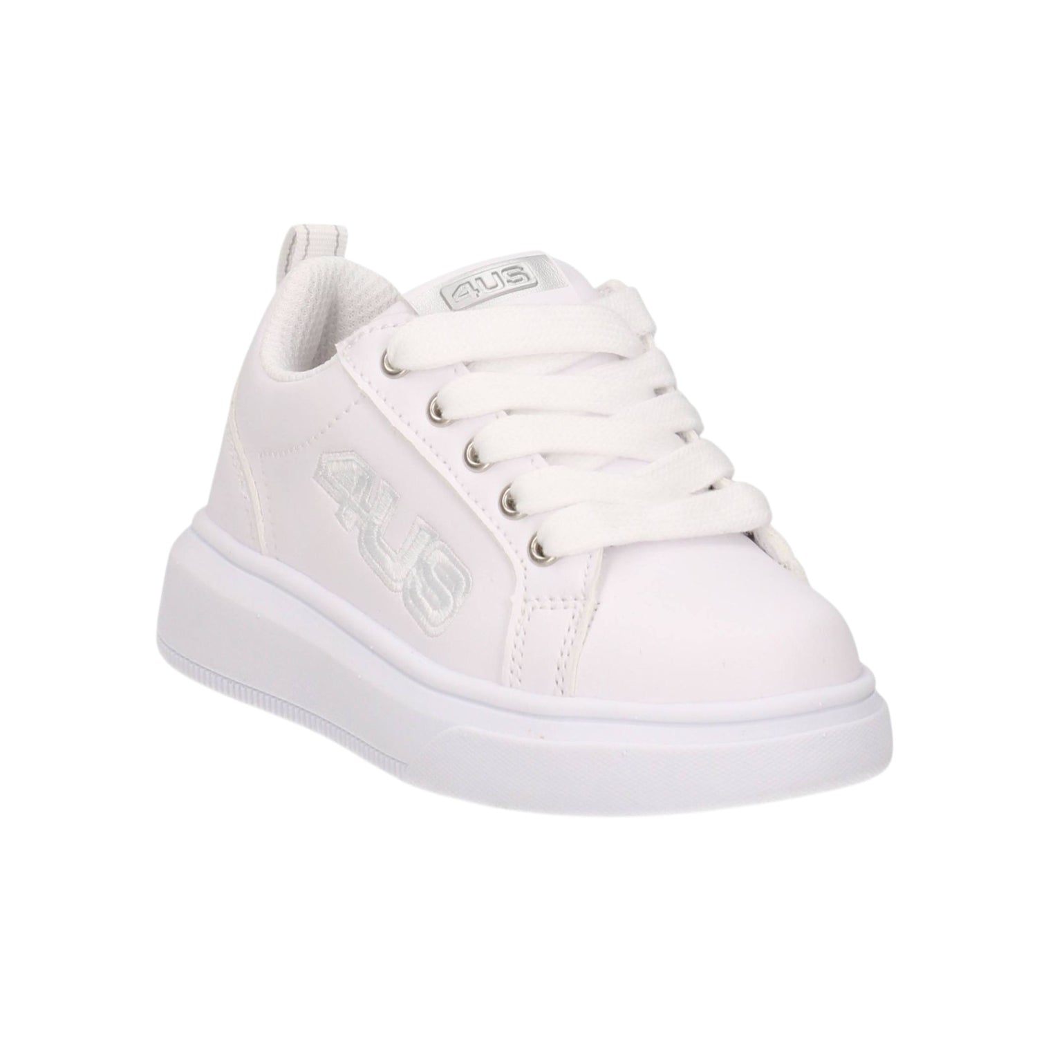 4Us Sneakers Bambino in Ecopelle Bianca