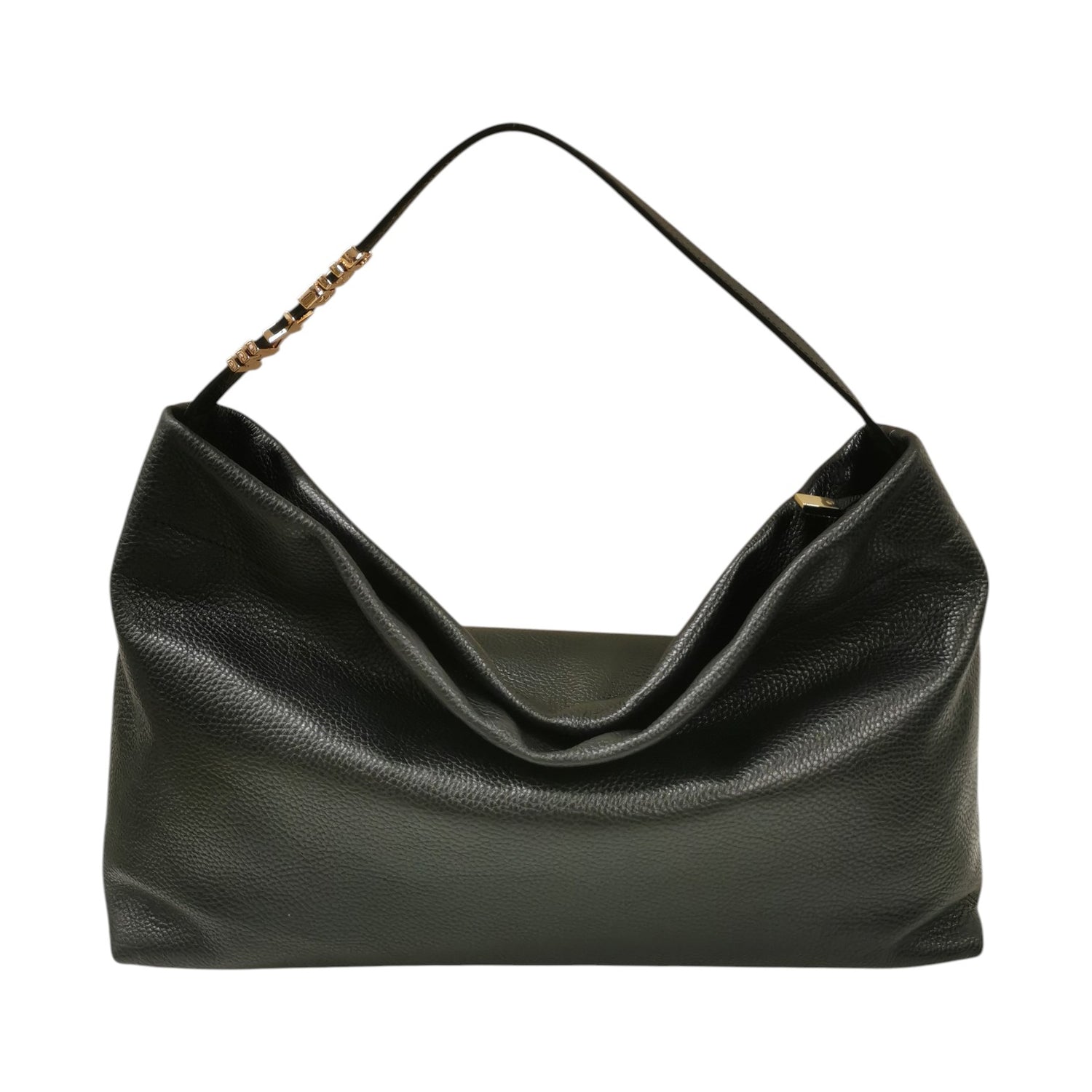 M Brc Borsa a Spalla Donna Linea Block in Morbida Pelle Nera