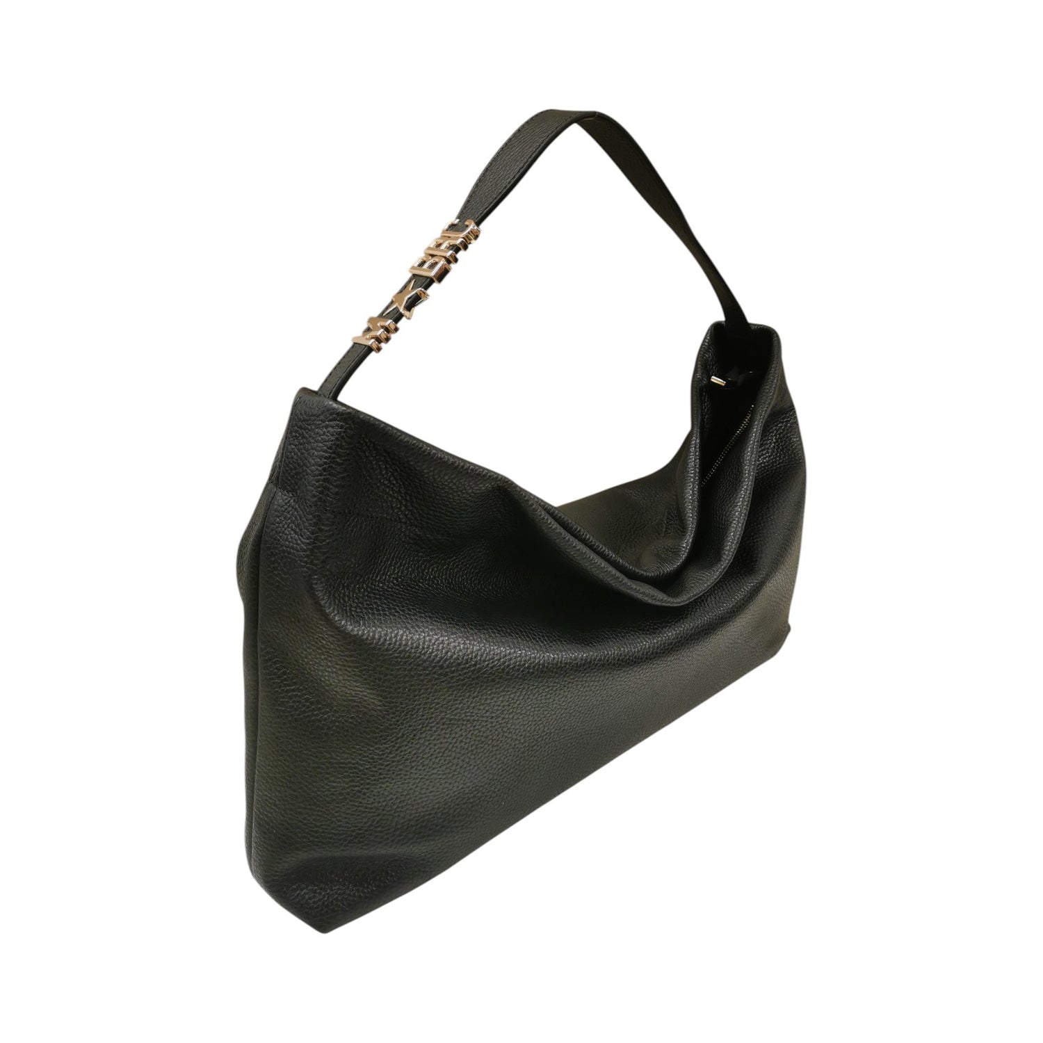 M Brc Borsa a Spalla Donna Linea Block in Morbida Pelle Nera