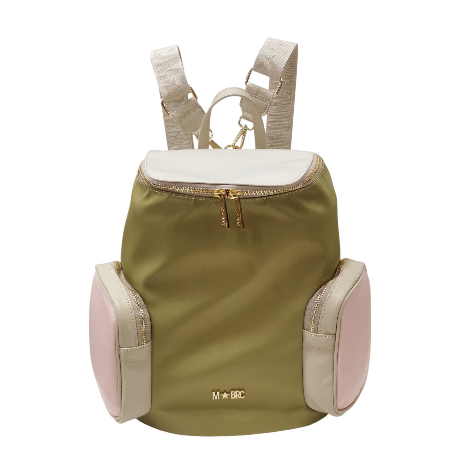 M Brc Zaino Donna Linea Golf in Pelle Avorio Multi